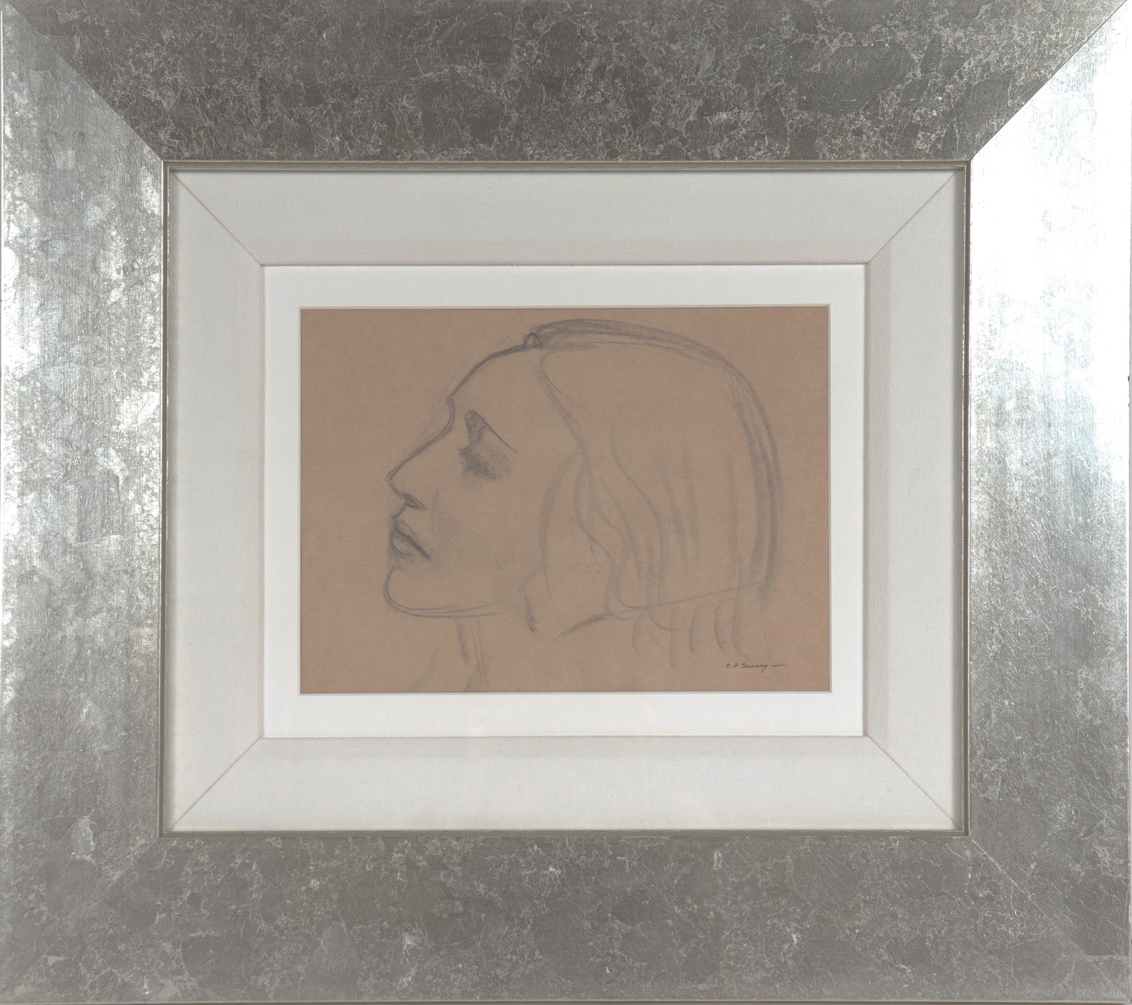 Portrait of Artist's Wife<br>20th Century (1930s) Graphite<br><br>#9586
