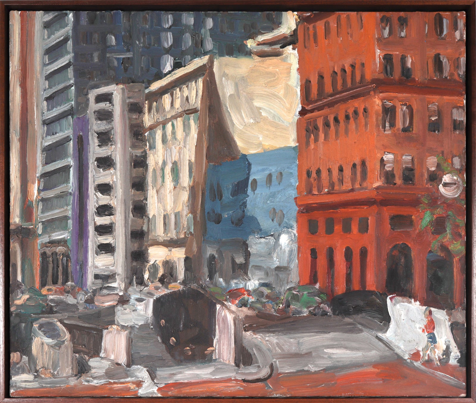 Downtown San Francisco Scene<br>1992 Oil <br><br>#A0119