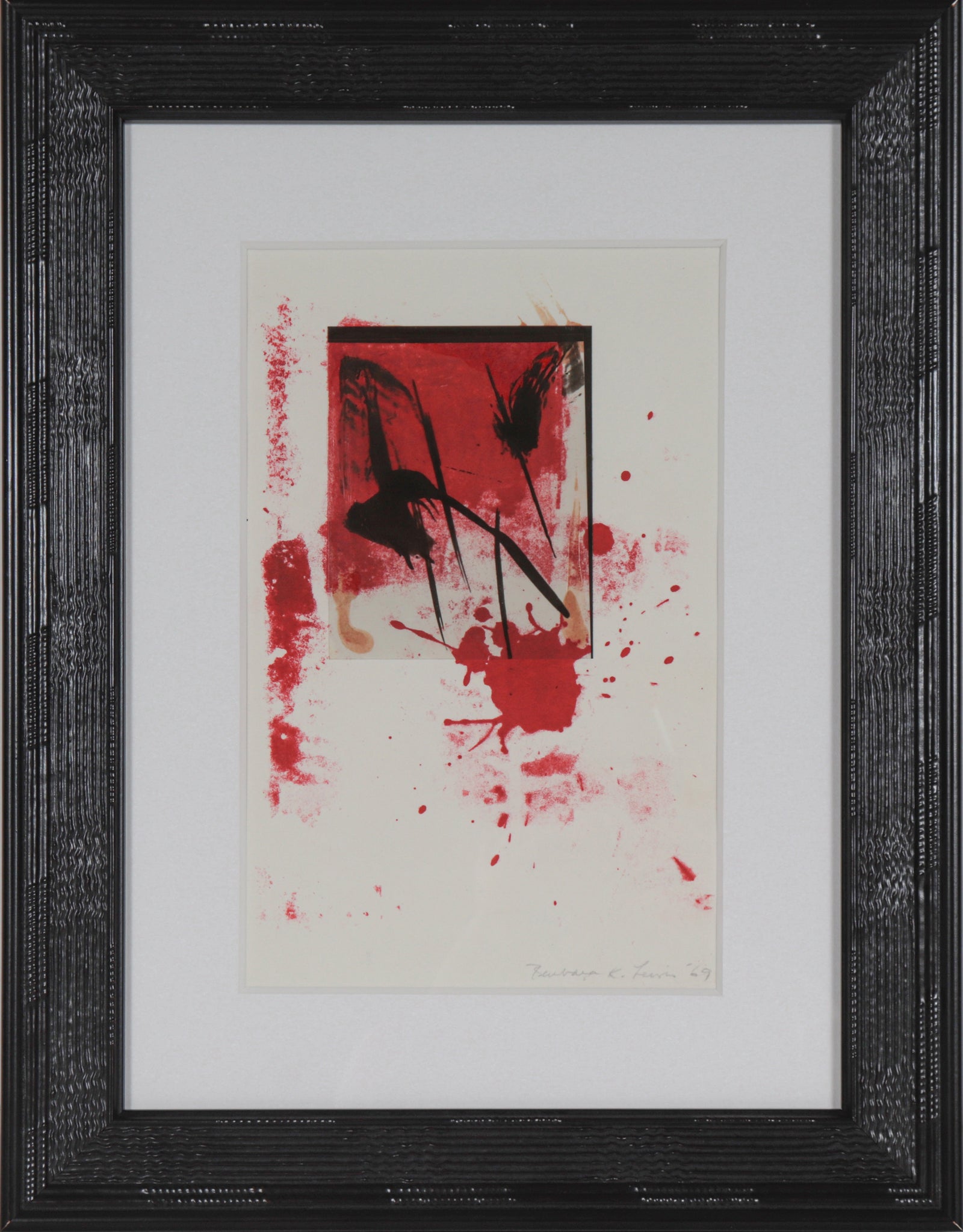 <i>Spots & Splatter</i> <br>1969 Mixed Media Print <br><br>#A9155