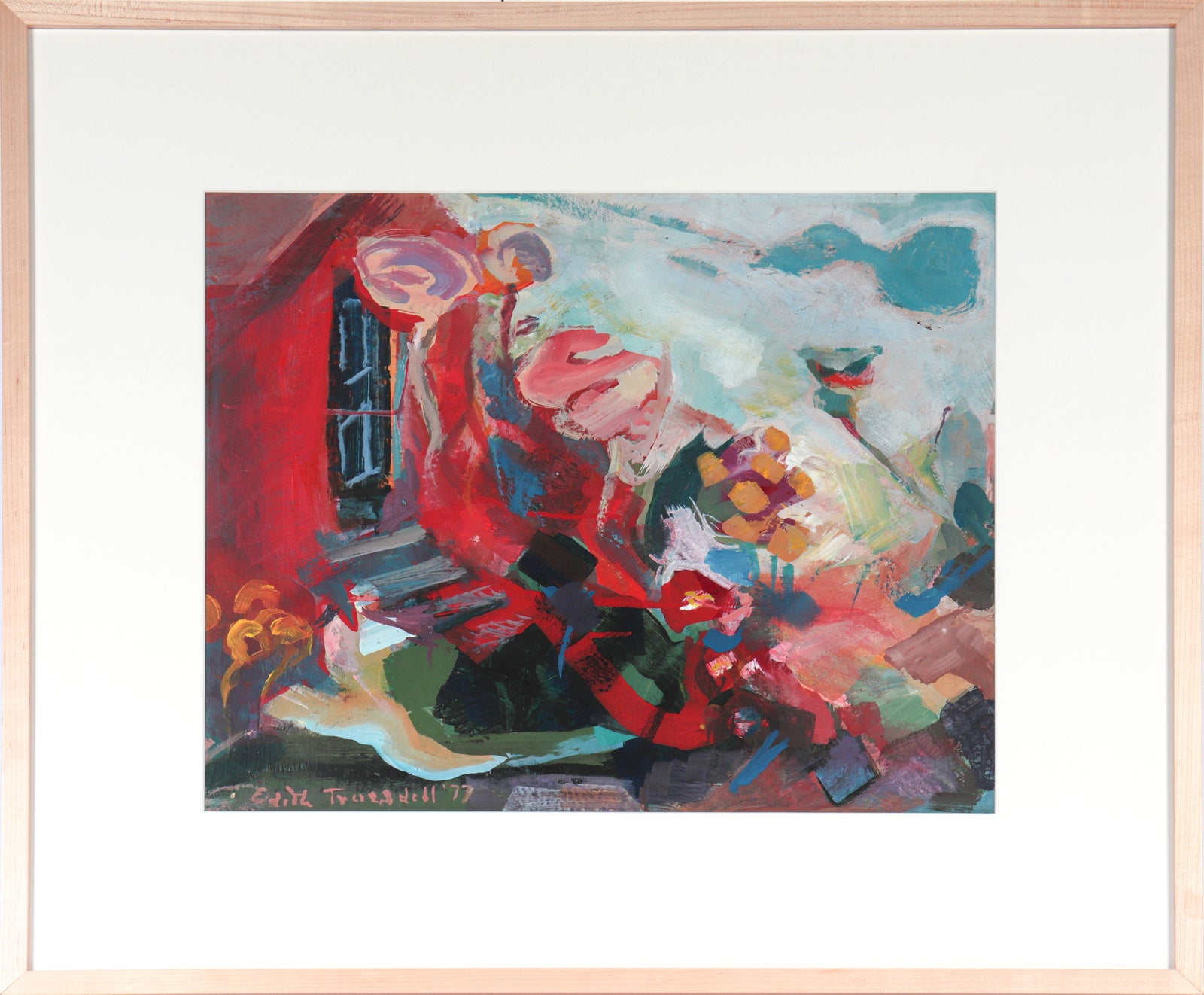 <I>Backyard</I> <br>1977 Acrylic on Paper<br><br>#C3816