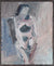 Expressionist Nude <br>20th Century Oil <br><br>#C4011