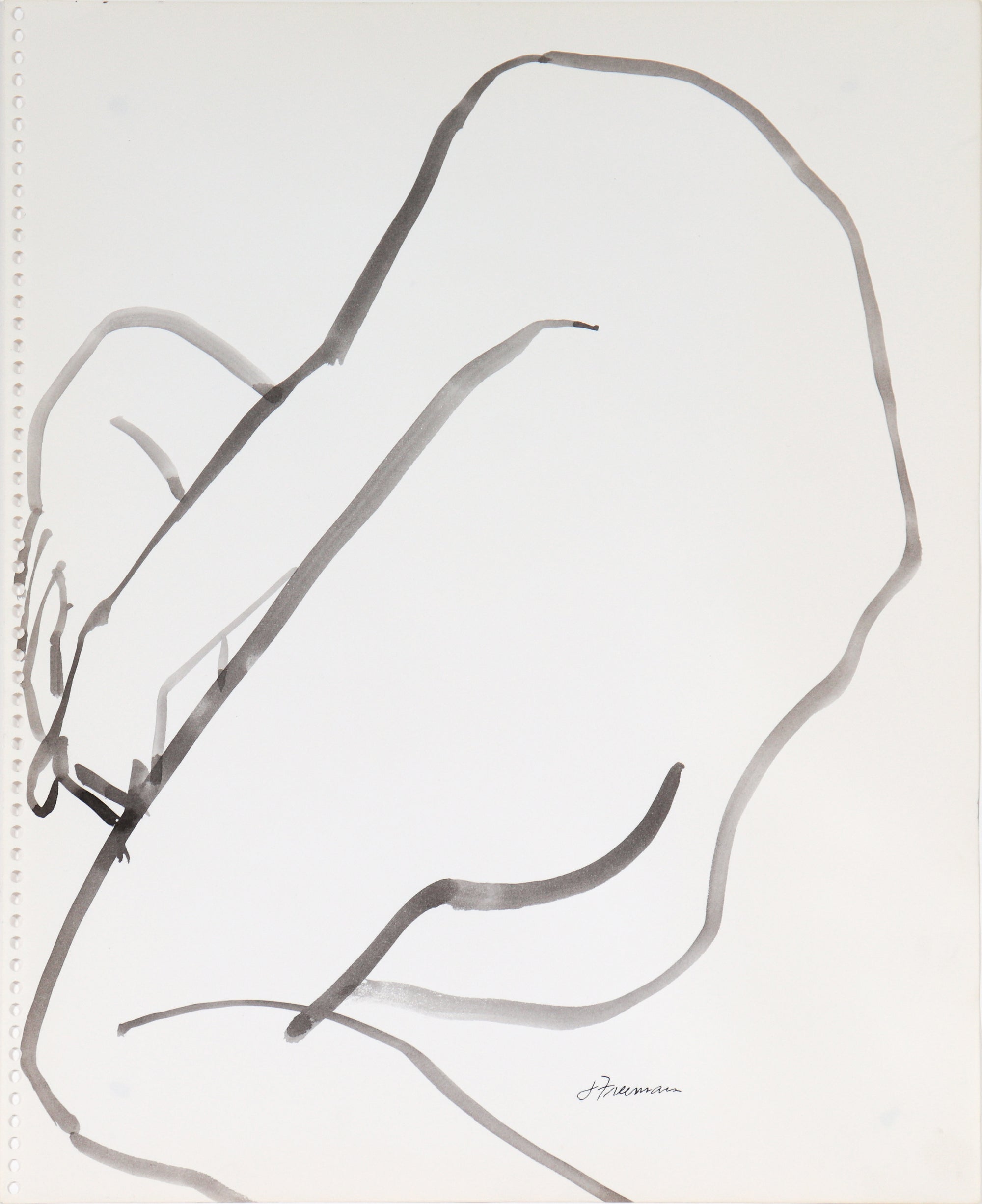 Resting Nude Figure<br>20th Century Ink<br><br>#C4171