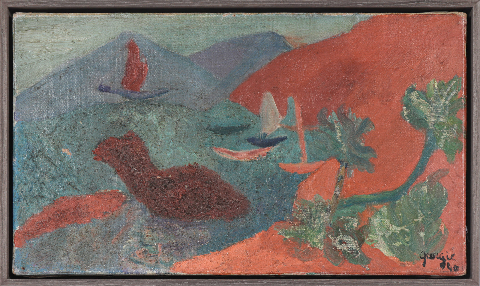 <i>Eden Rock, Nice, France</i> <br>1940 Oil <br><br>#C4515