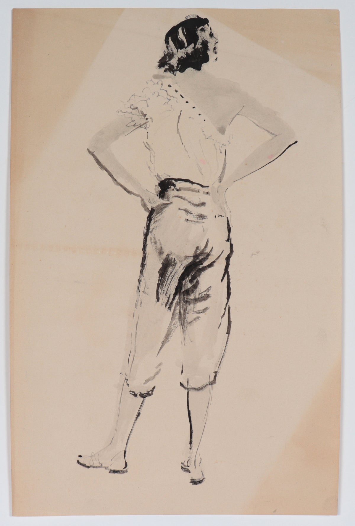 Modernist Figure Model Drawing &lt;br&gt;Mid 20th Century Ink &lt;br&gt;&lt;br&gt;#C4569