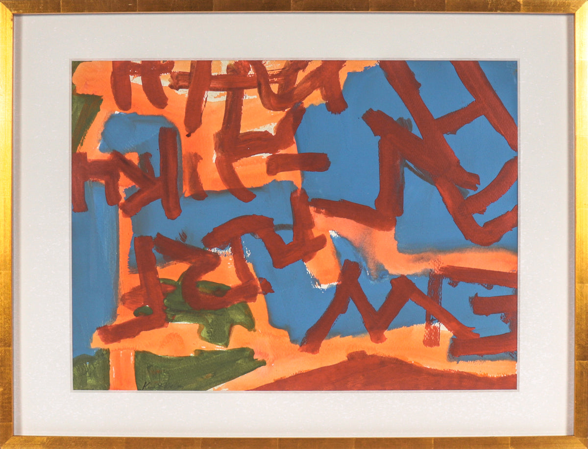 Bold Graphic Abstract &lt;br&gt;20th Century Gouache &lt;br&gt;&lt;br&gt;#C4731