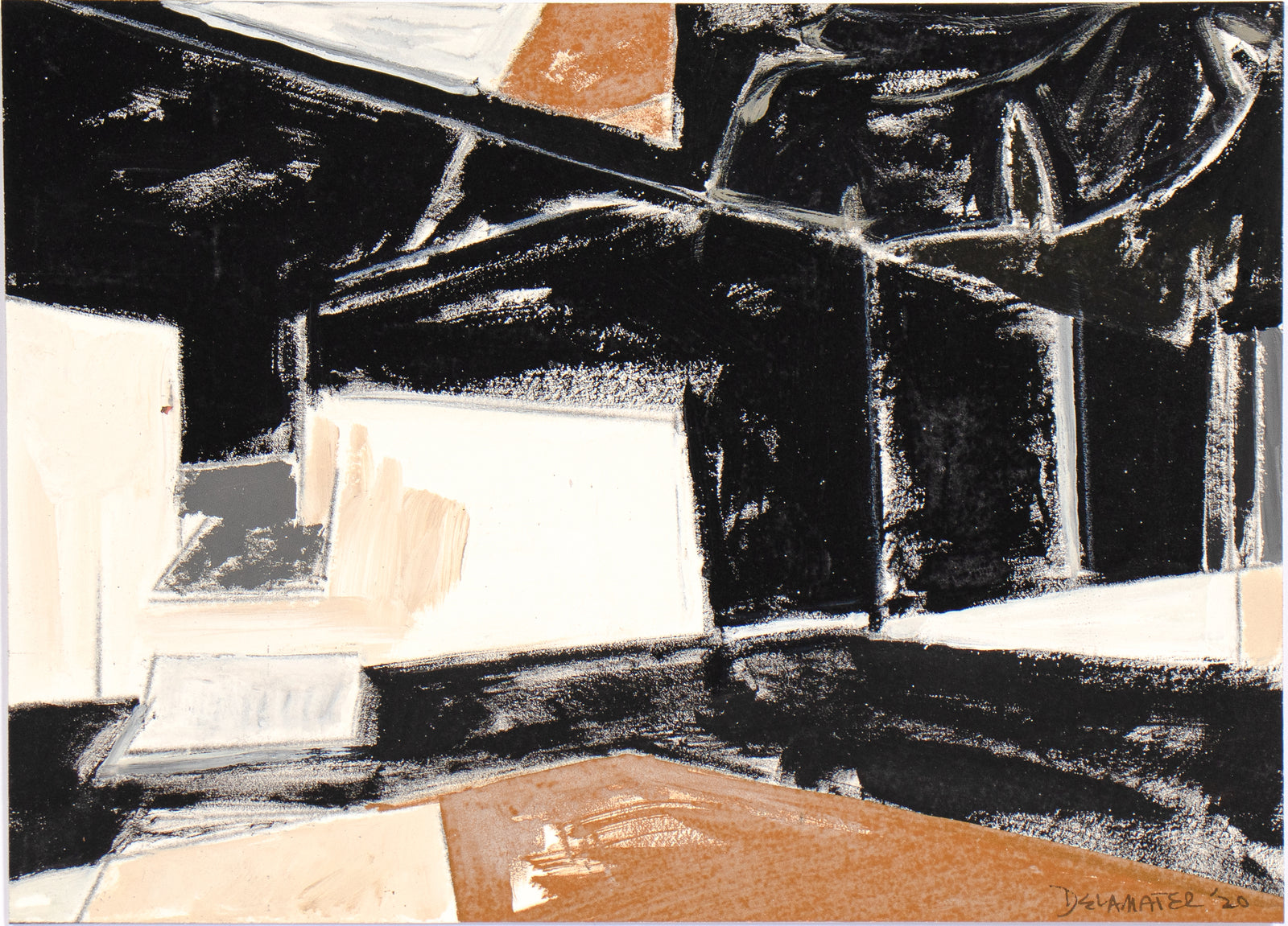 <I>Architectural Abstraction</I><br>2020 Gouache<br><br>#C4956