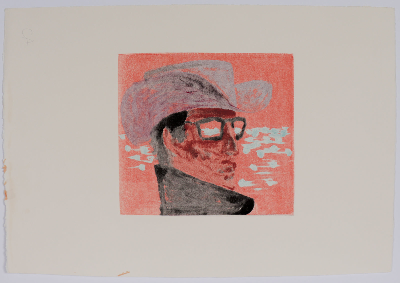 Cowboy in the Desert <br>20th Century Monotype <br><br>#C5052