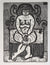 <I>Demuse Nude</I> <br>20th Century Woodcut<br><br>#C5262