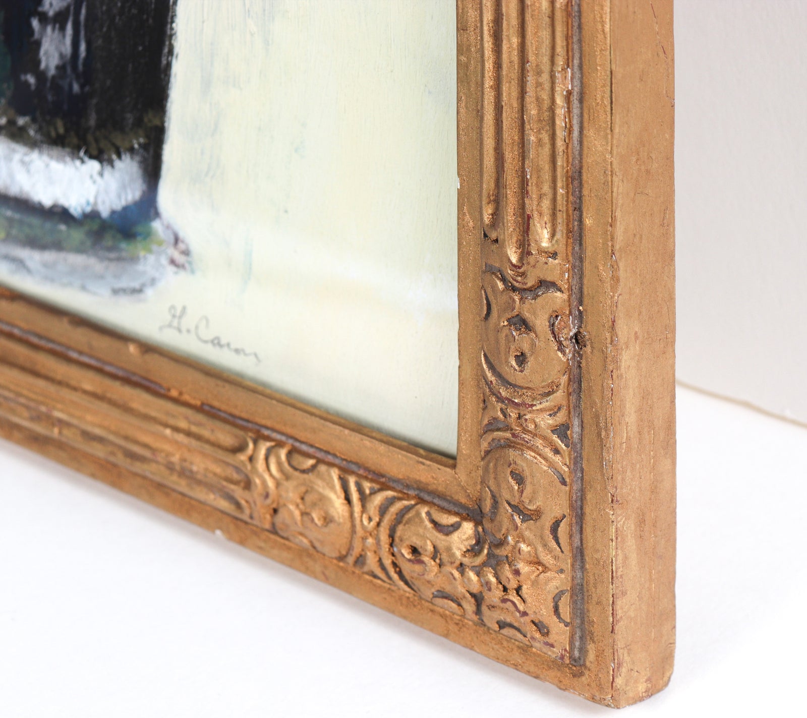 Still Life in Blue & Gold <br>2010 Oil & Pastel on Paper <br><br>#C5552