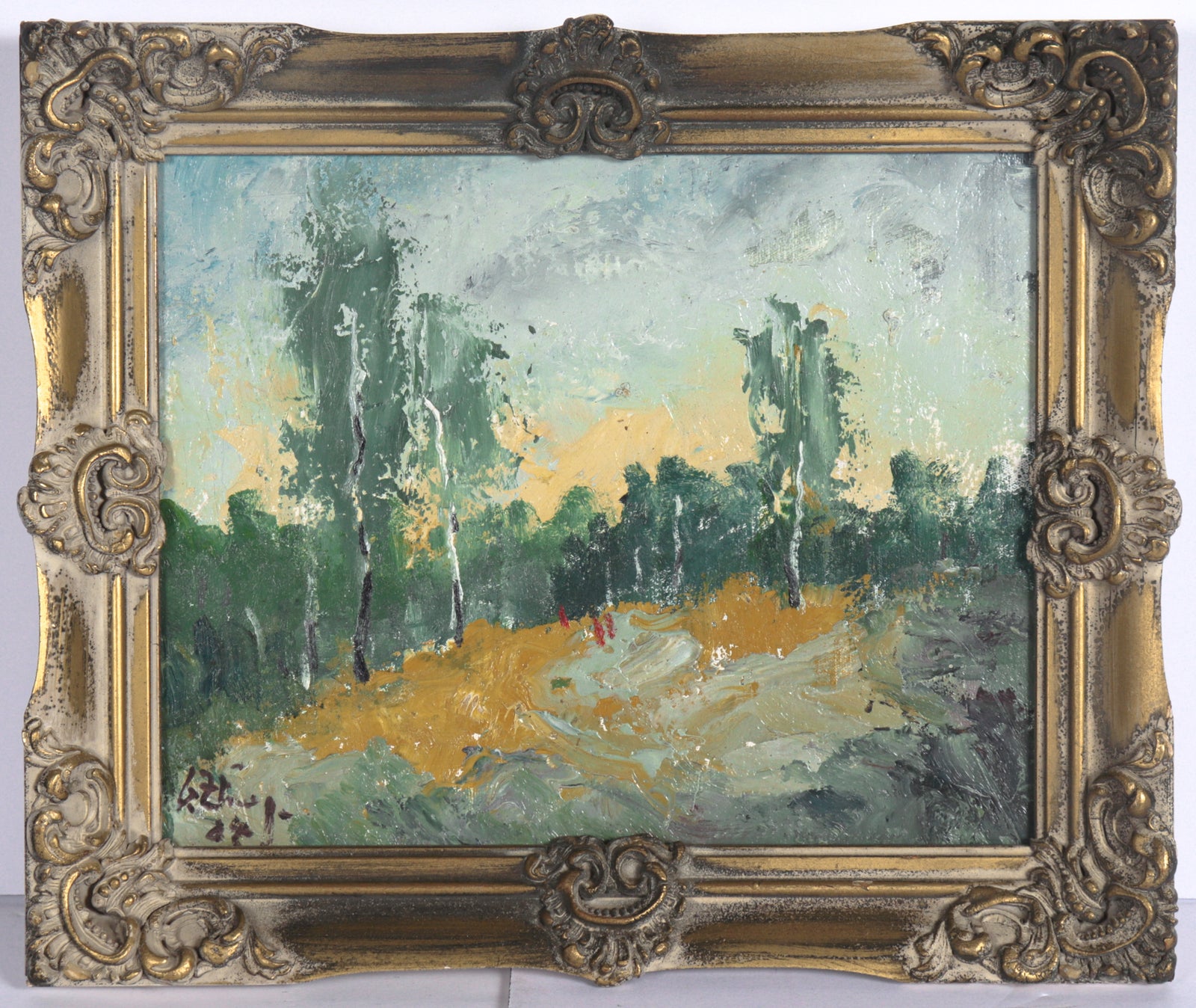 Soviet Impressionist Scene at Dusk <br>20th Century Oil <br><br>#C6660