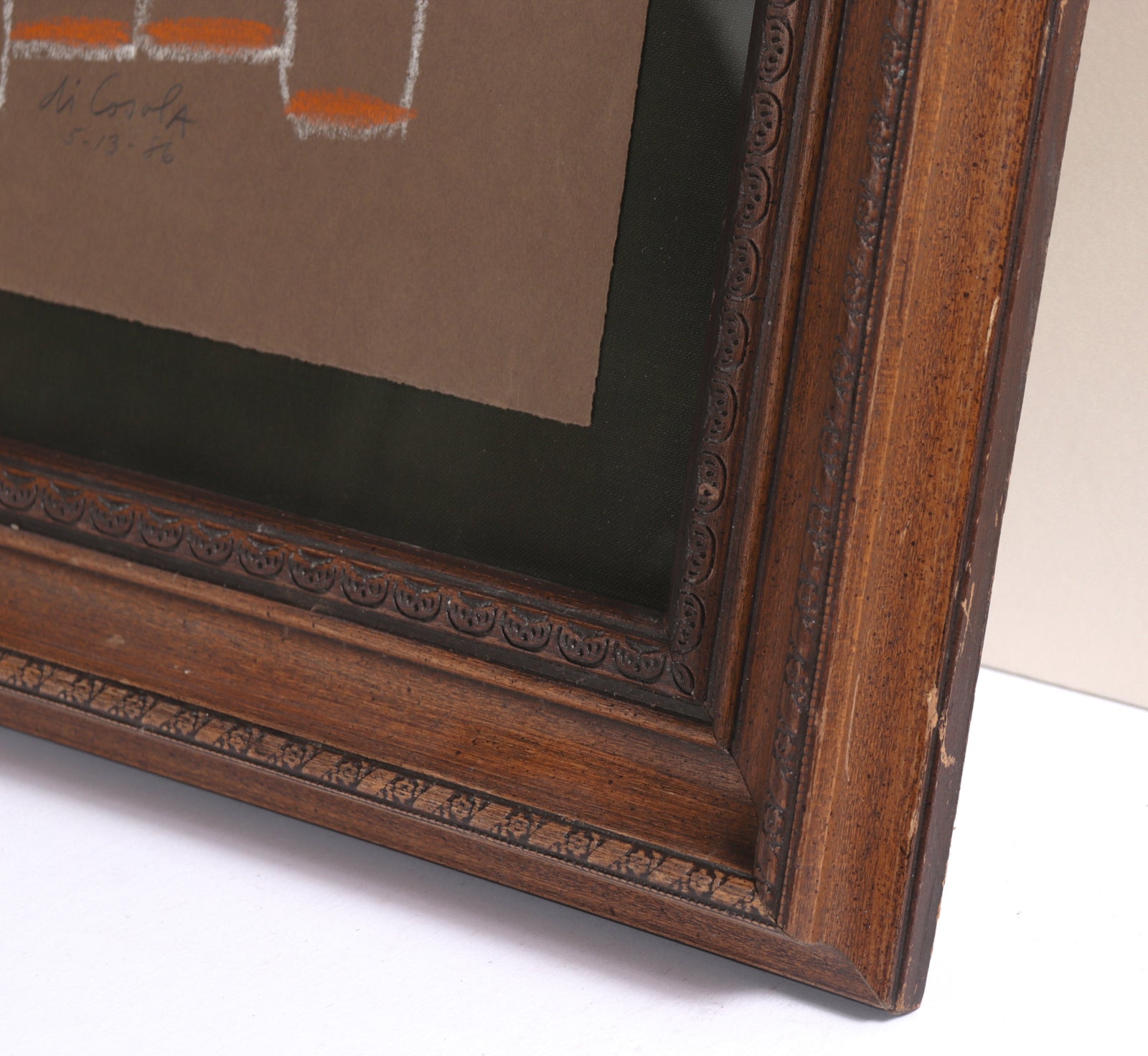 Surrealist Descending Faces <br>1986 Pastel <br><br>#94089