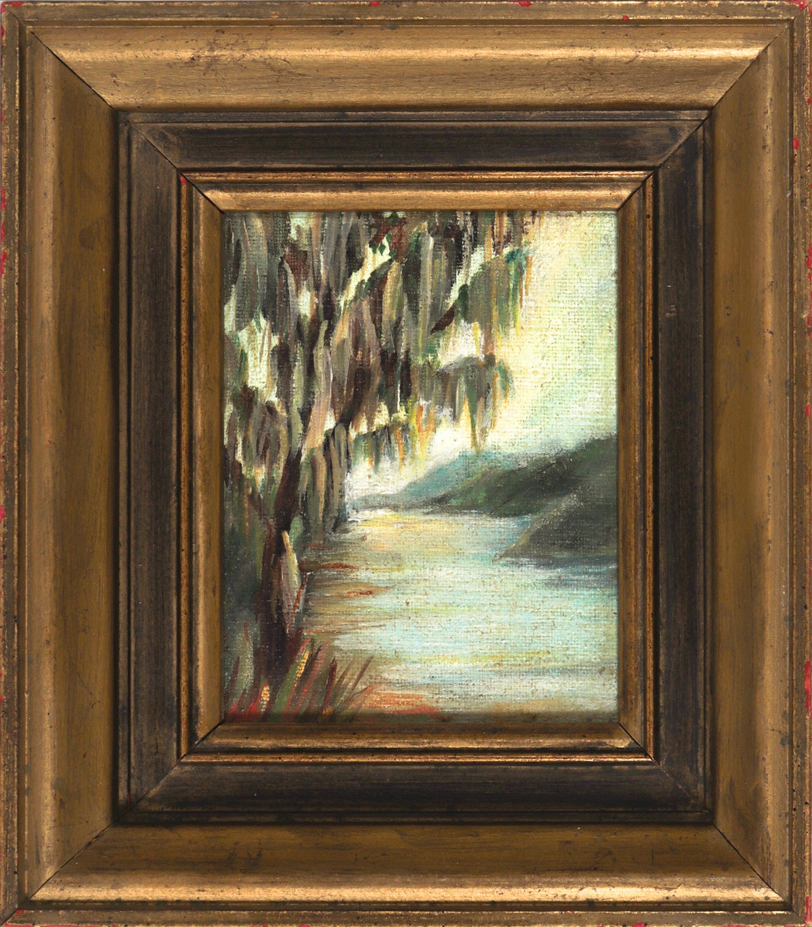Abstracted Creek Bed <br>Mid 20th Century Oil <br><br>#C7604