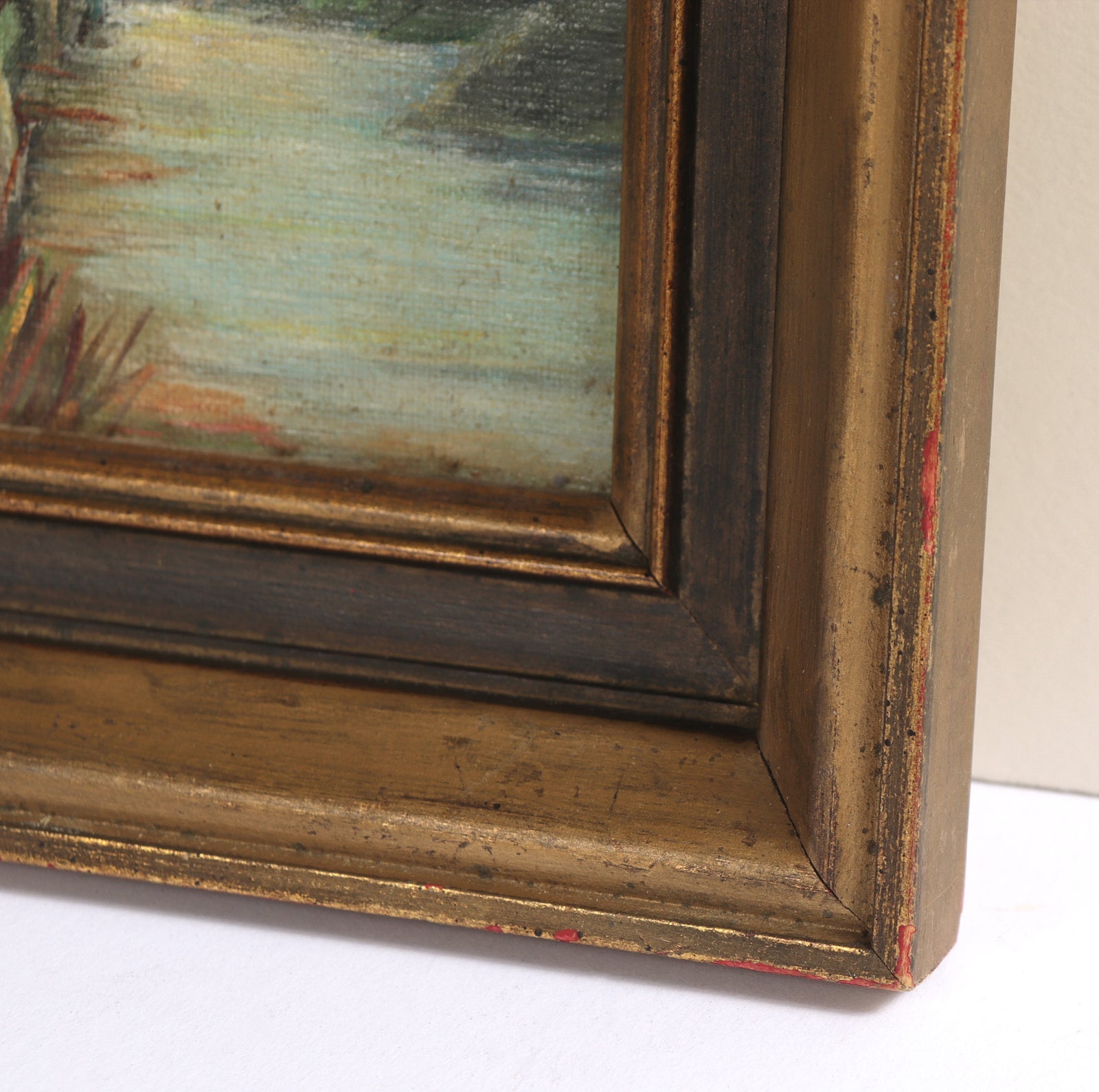 Abstracted Creek Bed <br>Mid 20th Century Oil <br><br>#C7604