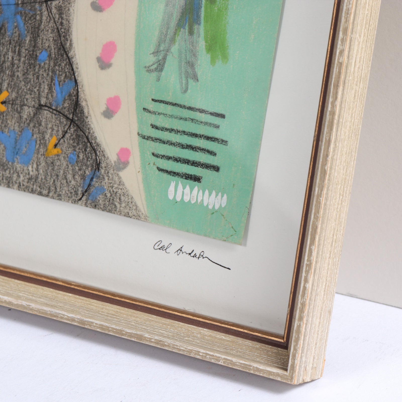 Abstract Advertisement Sketch <br>Mid 20th Century Pastel & Ink <br><br>#C7641