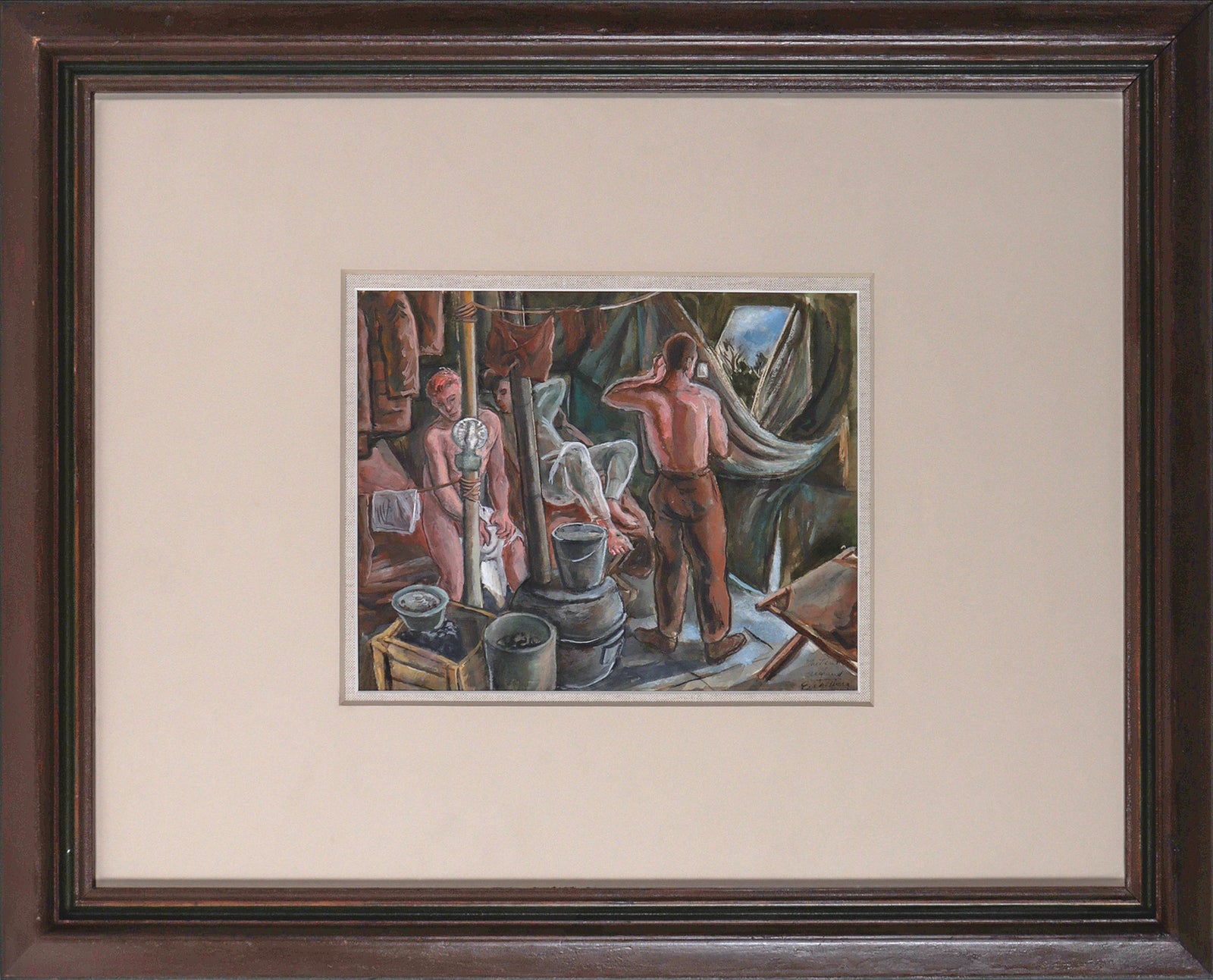 <I>The Tent</I> <br>1940's Gouache <br><br>#C7743