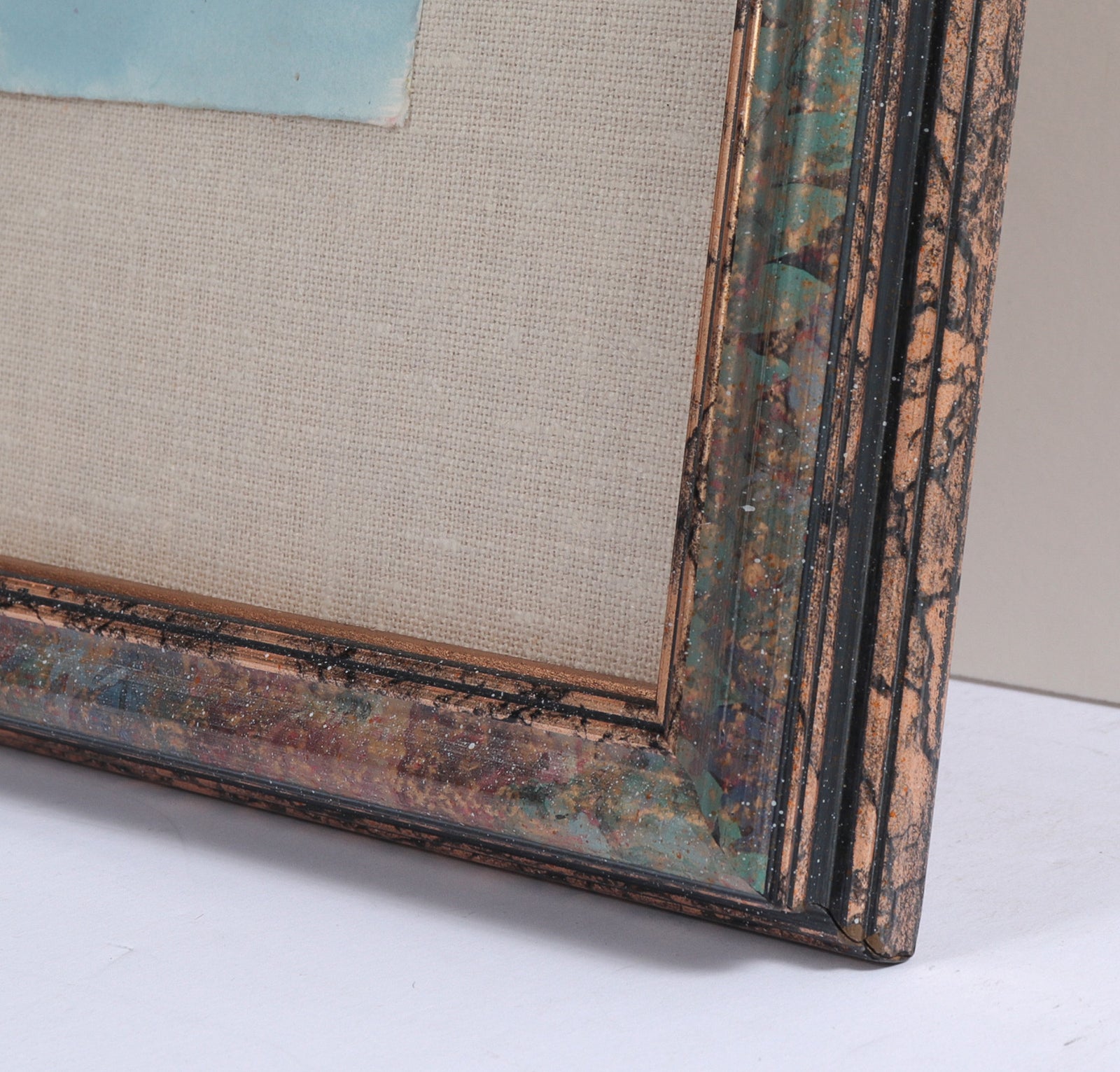 Expressive Collaged Abstract <br>1991 Mixed Media <br><br>#C7783