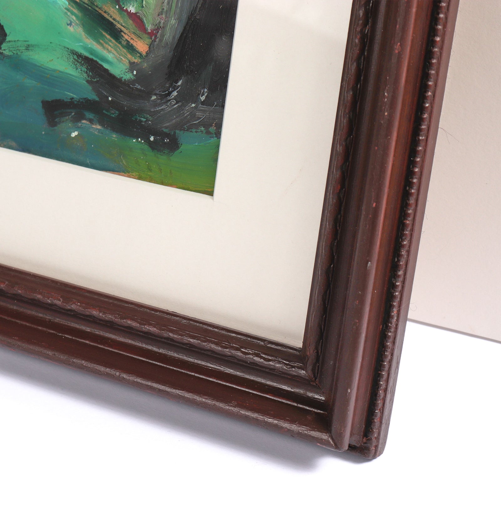 Abstracted Landscape with Tree <br>1980's Oil <br><br>#C7907