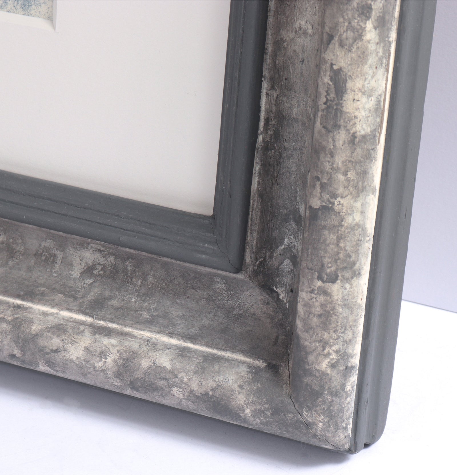 Explosive Blue and White Abstract <br>1970's Gouache and Sand <br><br>#C8075