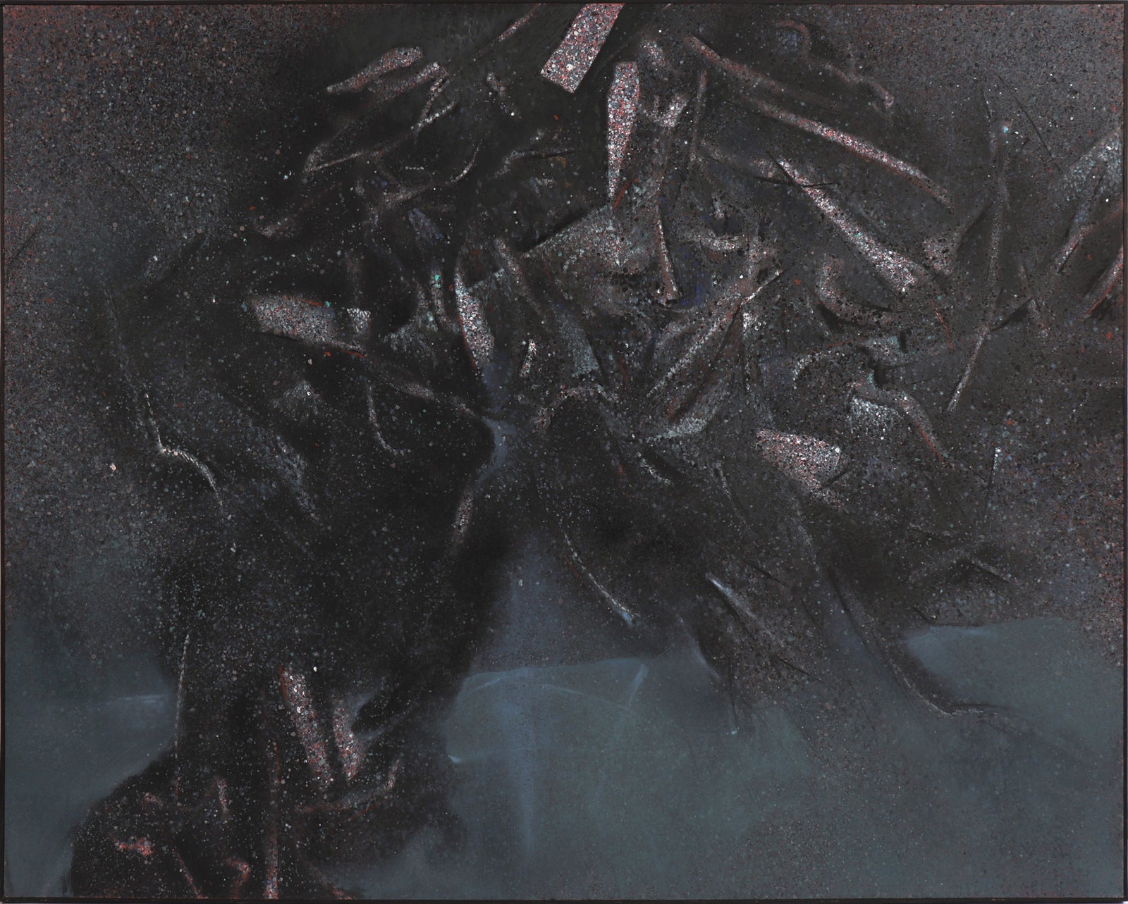 Smoky Celestial Abstract <br>20th Century Oil <br><br>#C8099