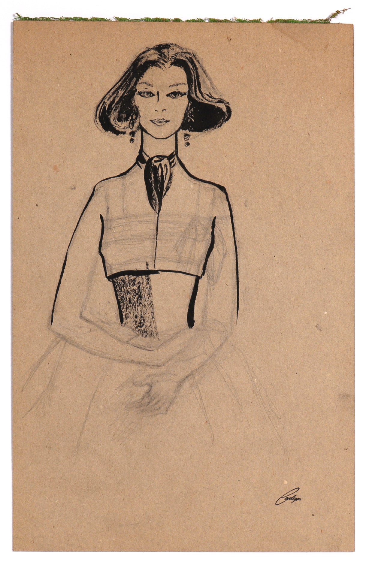Poised Female Figure <br>Late 20th Century <br><br>#C8131