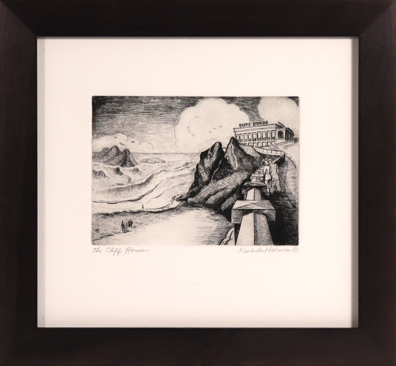 <I>The Cliff House</I> <br>1940's Etching <br><br>#C8151