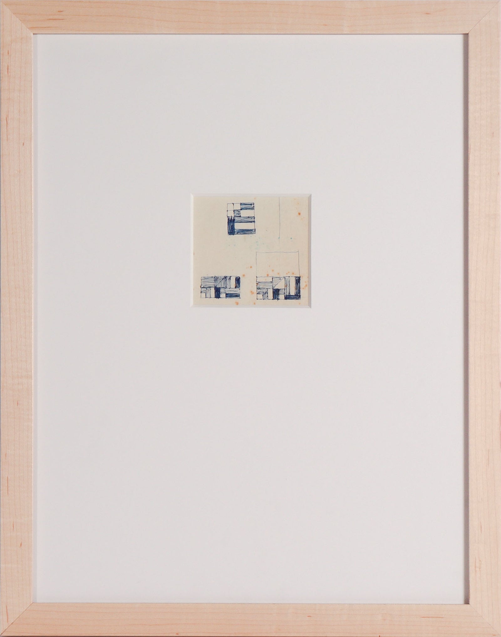 Blue Square and Rectangle Study <br>20th Century Ink <br><br>#C8389