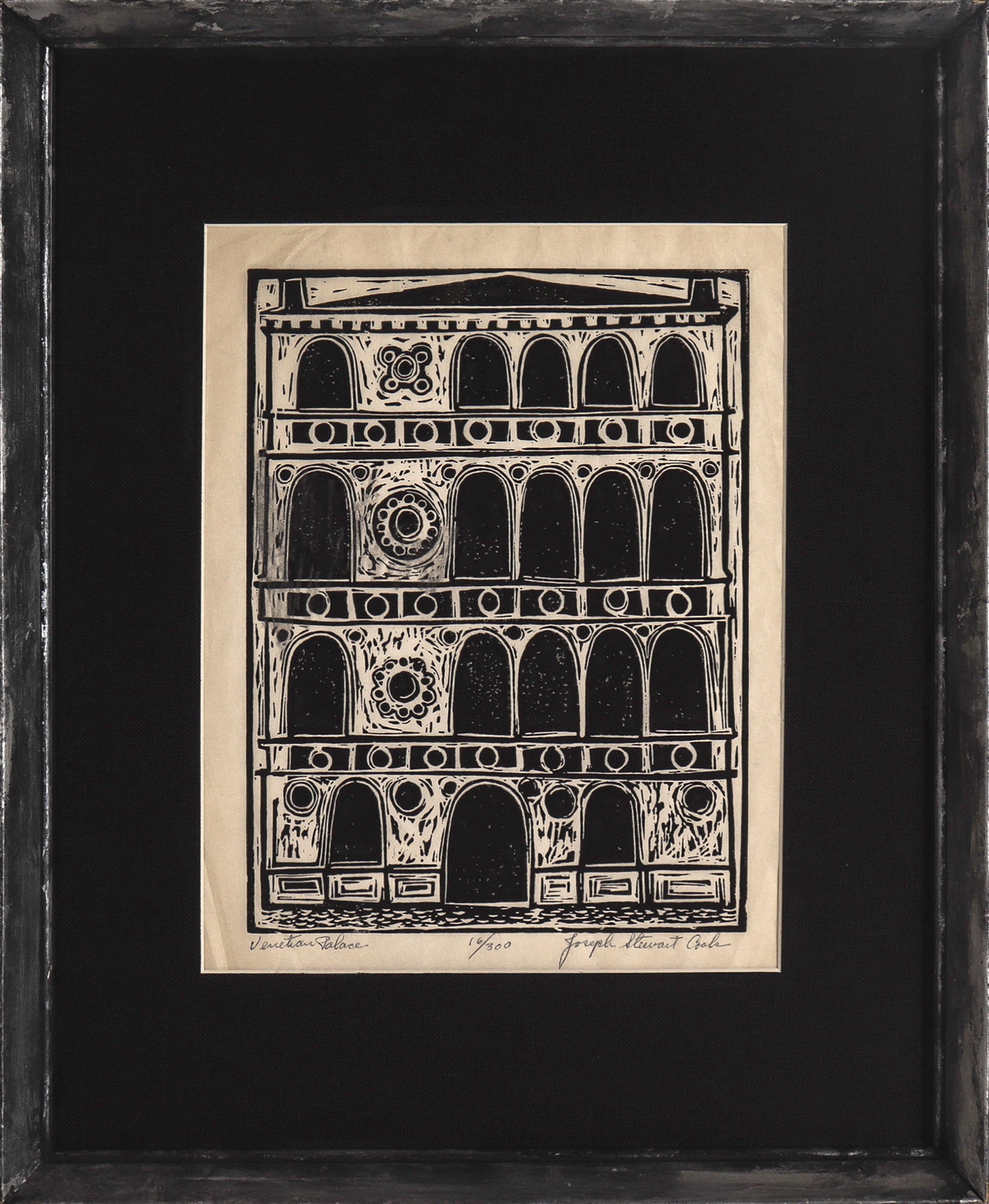 <i>Venetian Palace</i> <br>1950s Woodblock <br><br>#C8505