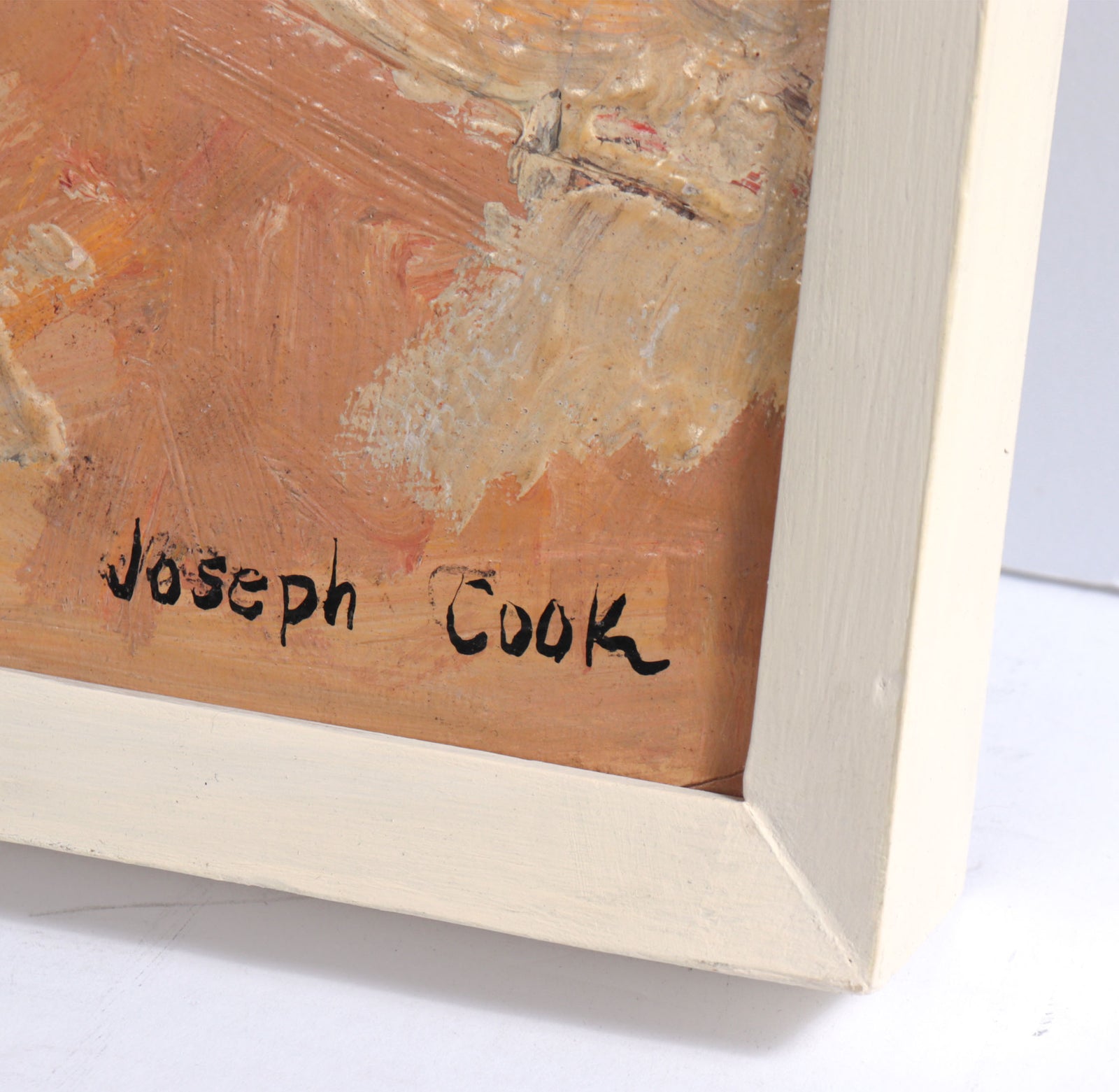 Expressive Circus Tents and Elephant <br>1960s Oil <br><br>#C8526