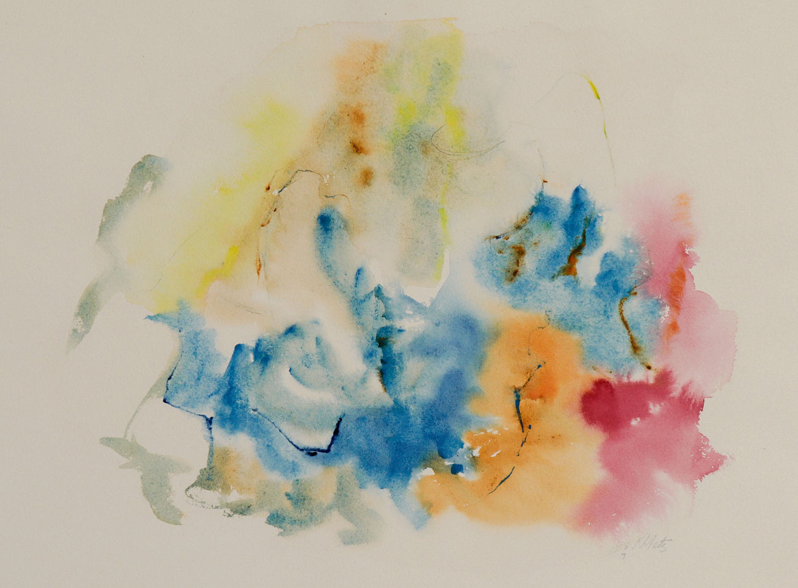 Painterly Abstraction <br>1962 Watercolor <br><br>#C8756