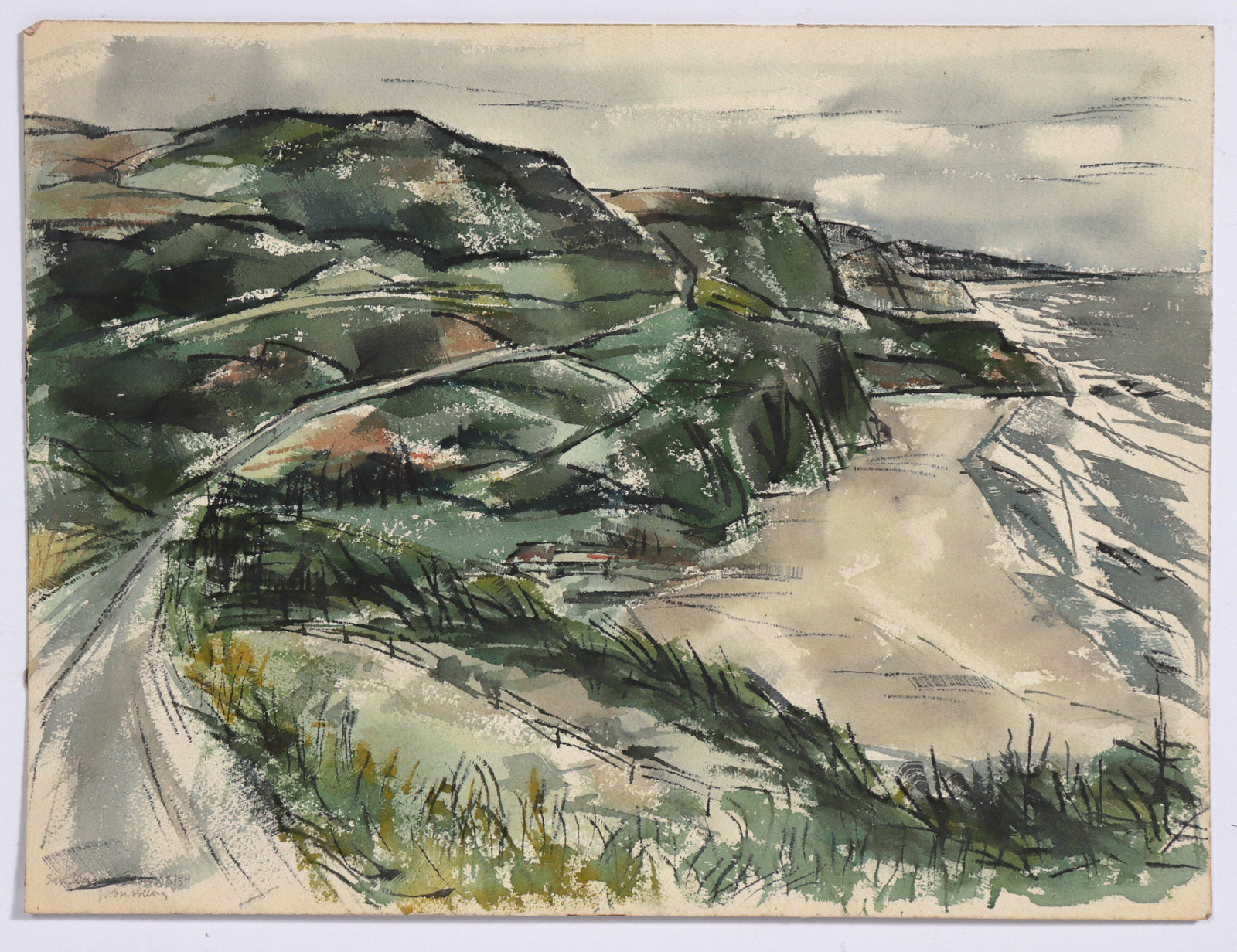 <i>Alaska</i> <br>1954 Watercolor <br><br>#C8788