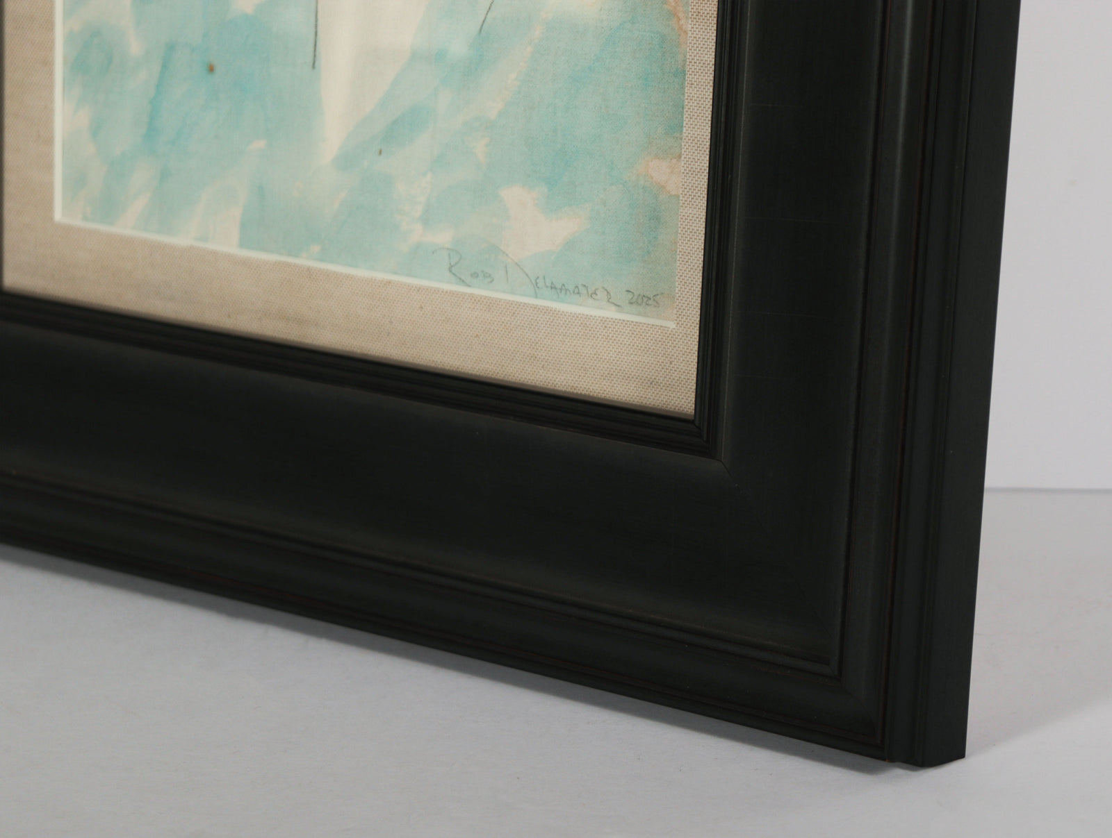 <i>George Platt Lynesa</i> <br>2025 Gouache & Graphite on Antique French Canvas Paper <br><br>#C9126