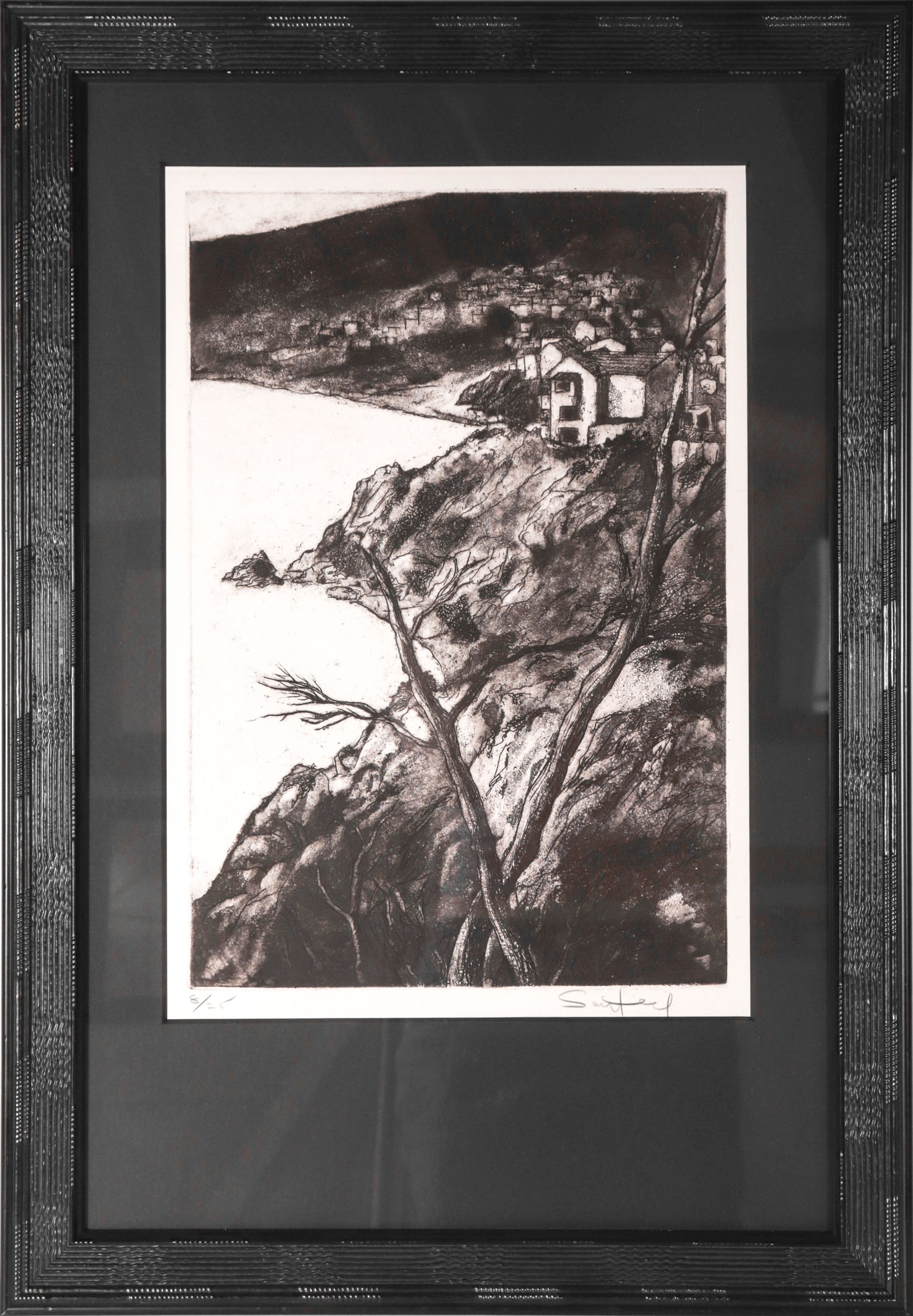 Sea Cliff (Coastal SF Neighborhood)<br>1970s Etching <br><br>#C9497