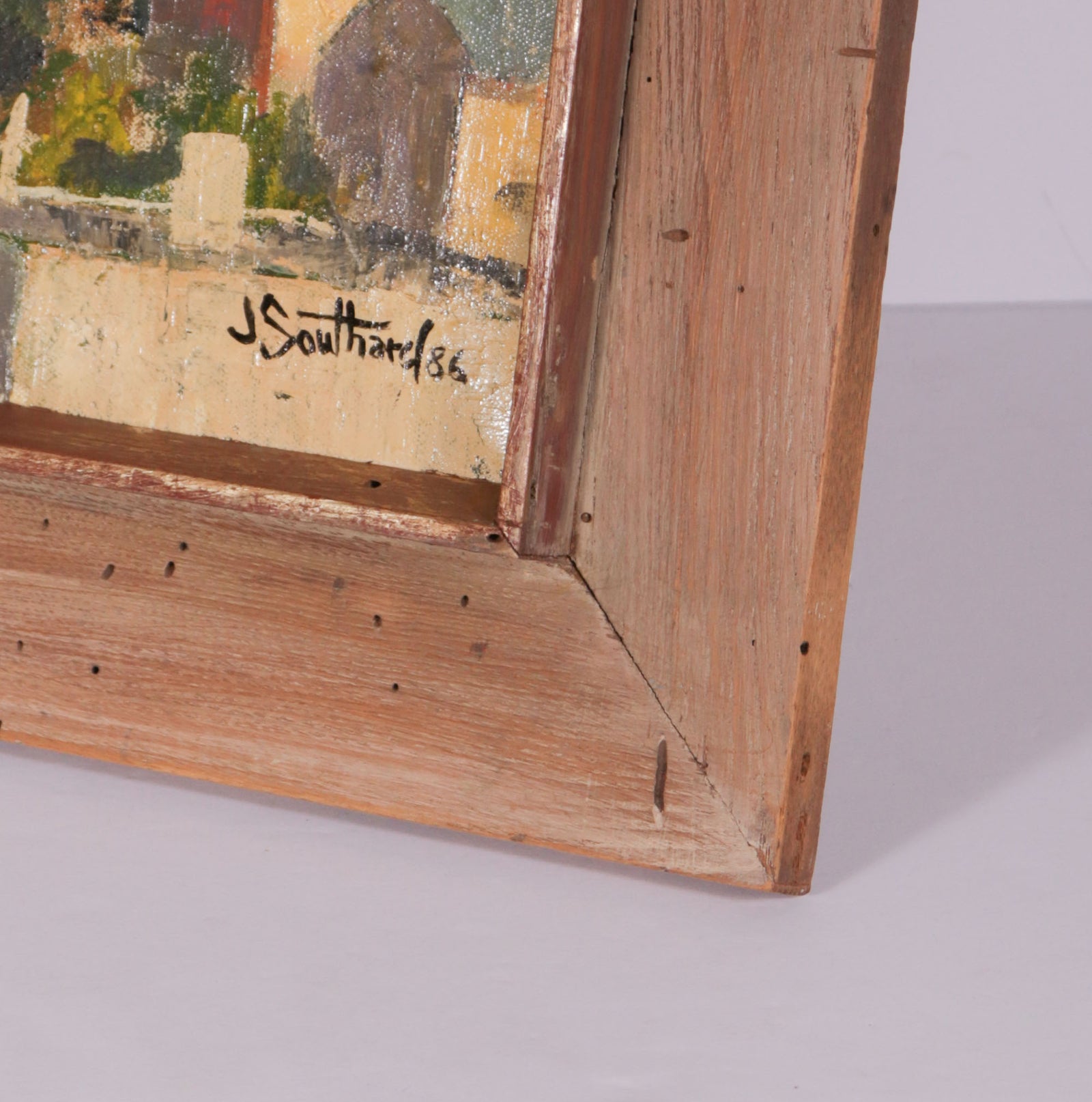 San Francisco Houses on the Hillside <br>1986 Oil <br><br>#C9515