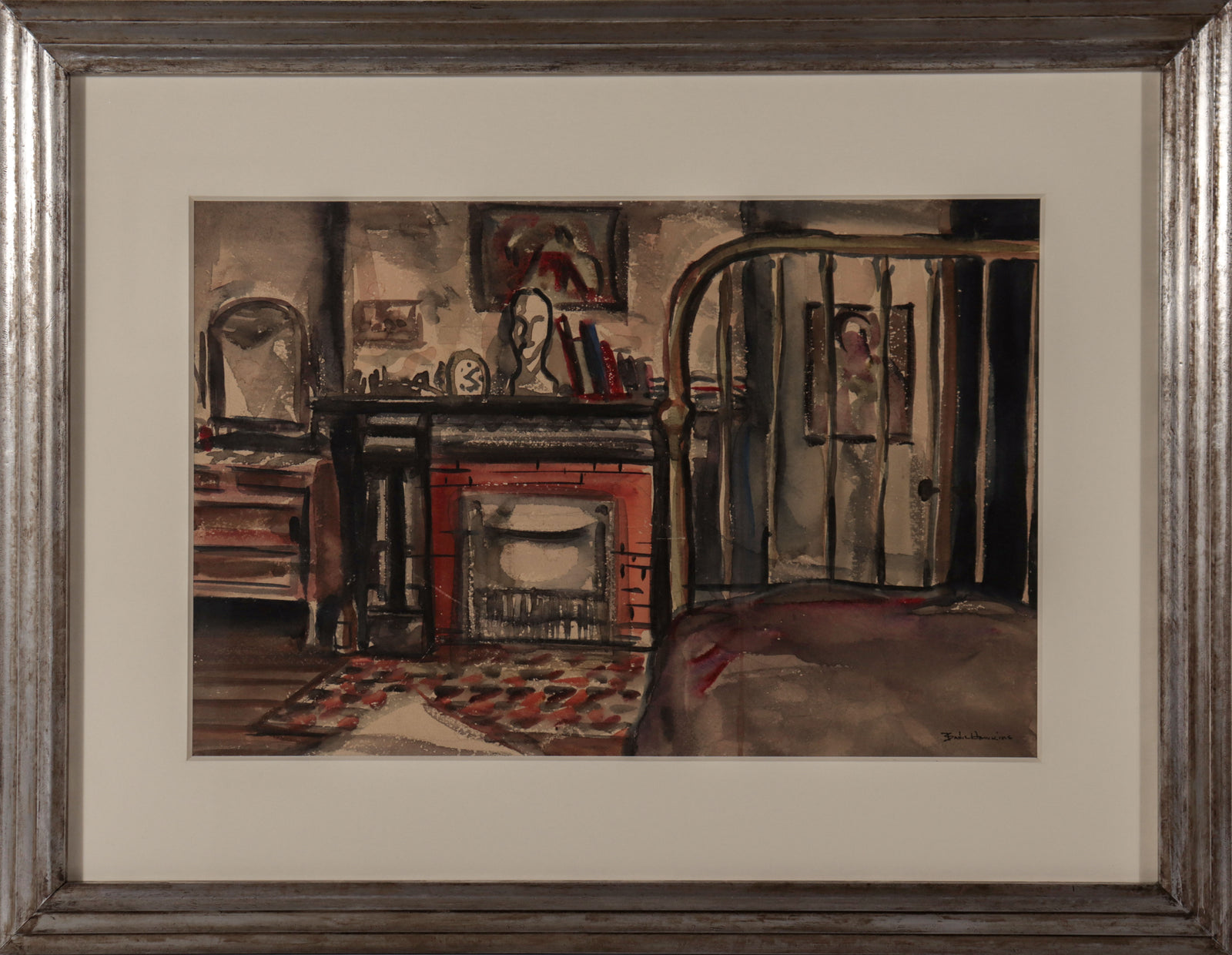 <i> The Artist's Apartment</i> <br>1930-40s Watercolor <br><br>#D0380