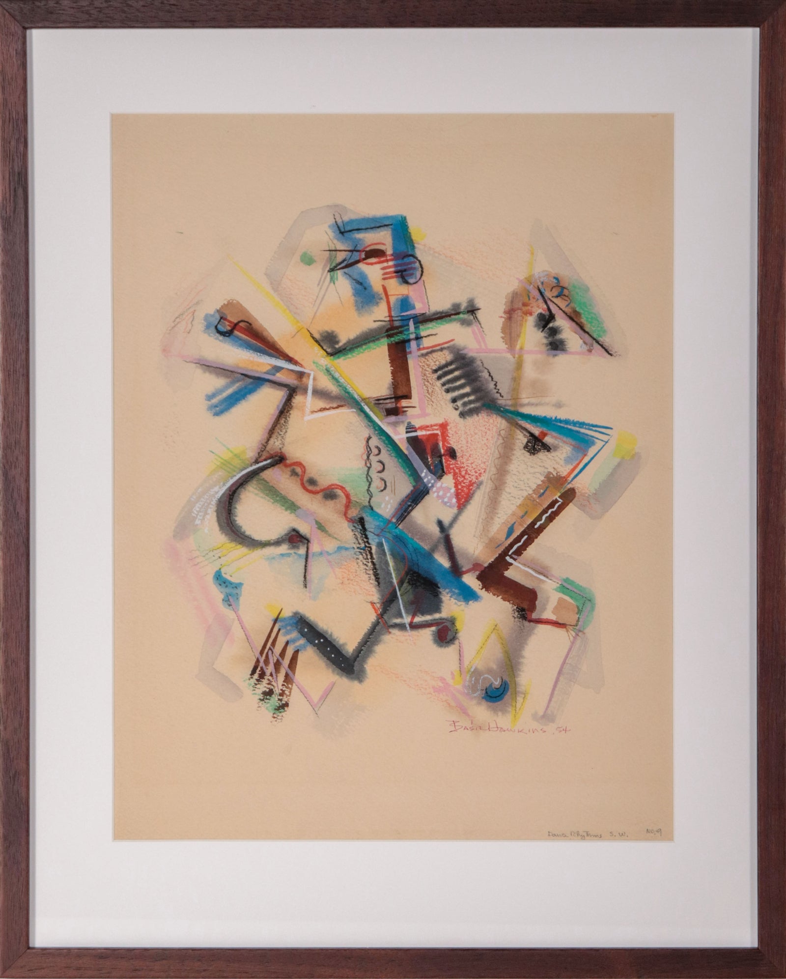 <i>Dance Rhythms S.W.</i> <br>1954 Mixed Media <br><br>#D0494