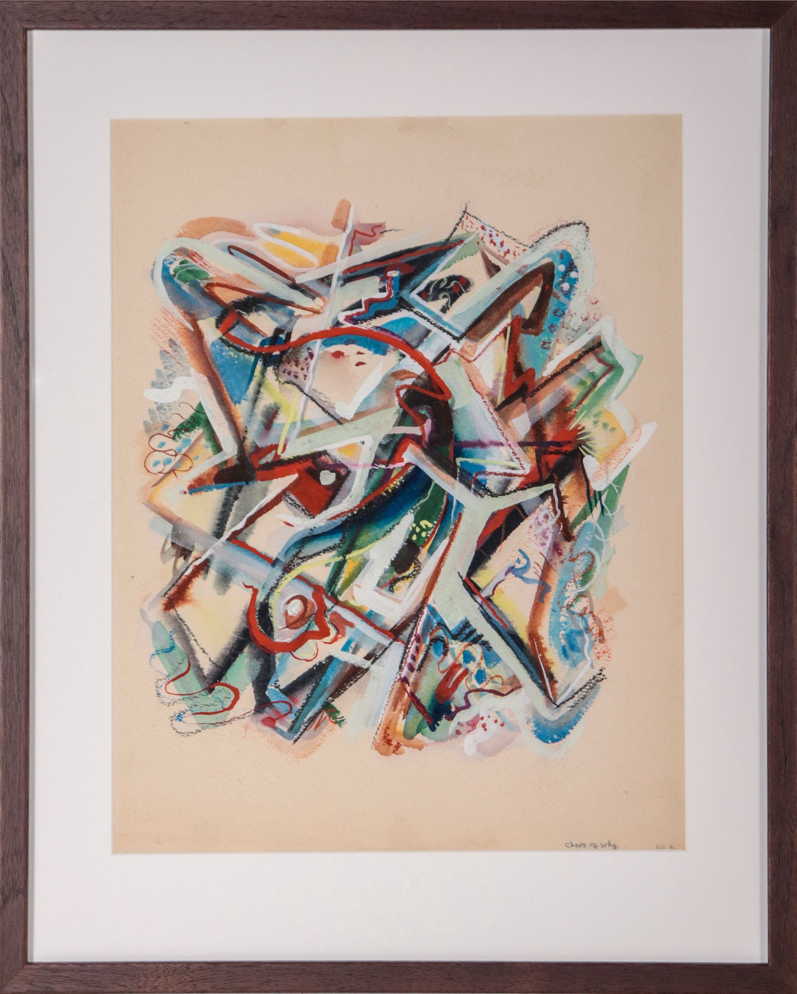<i>Chaos of Why</i> <br>1950s Mixed Media <br><br>#D0496