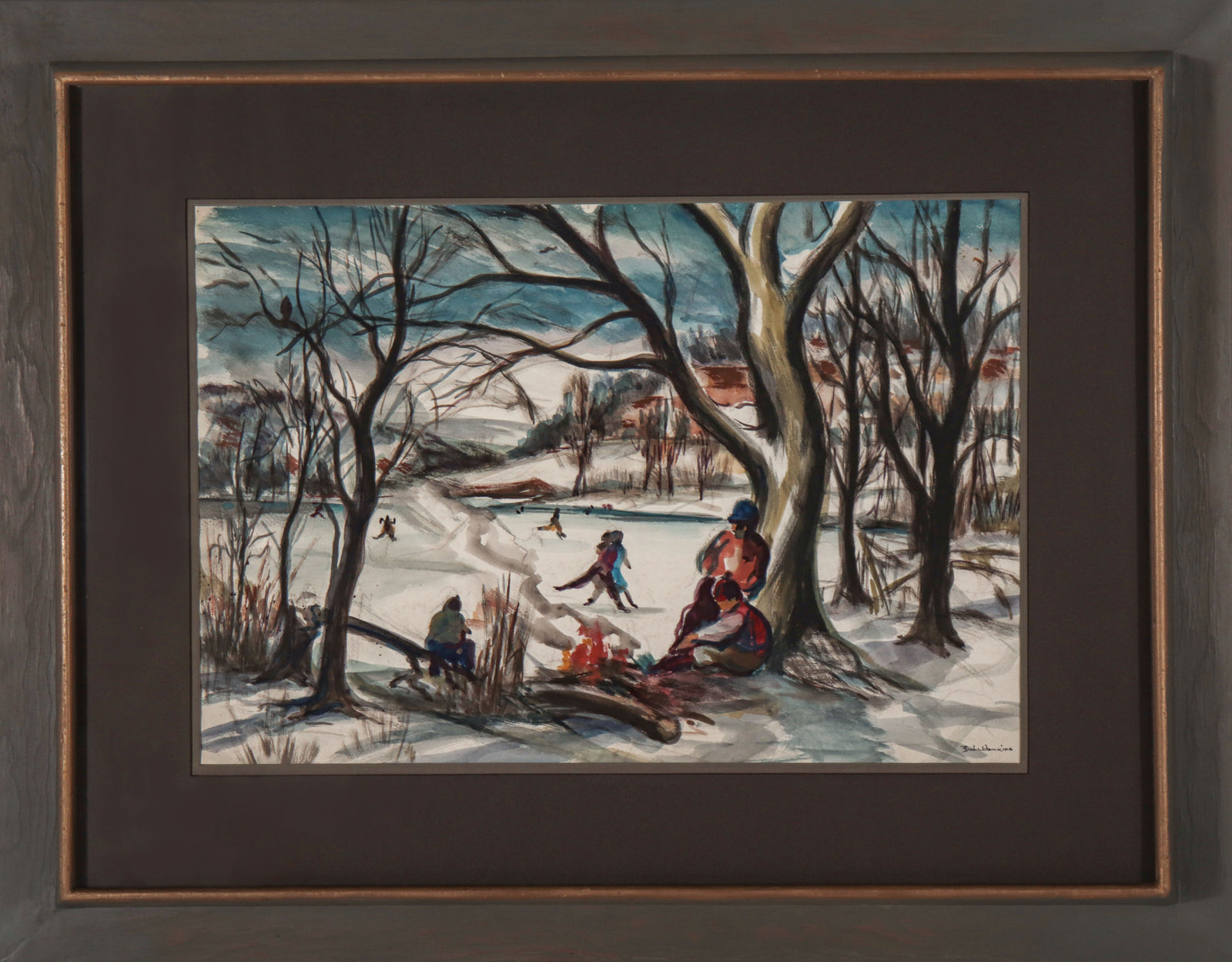 <i>Study for "Winter"</i> <br>1930-40s Watercolor <br><br>#D0587