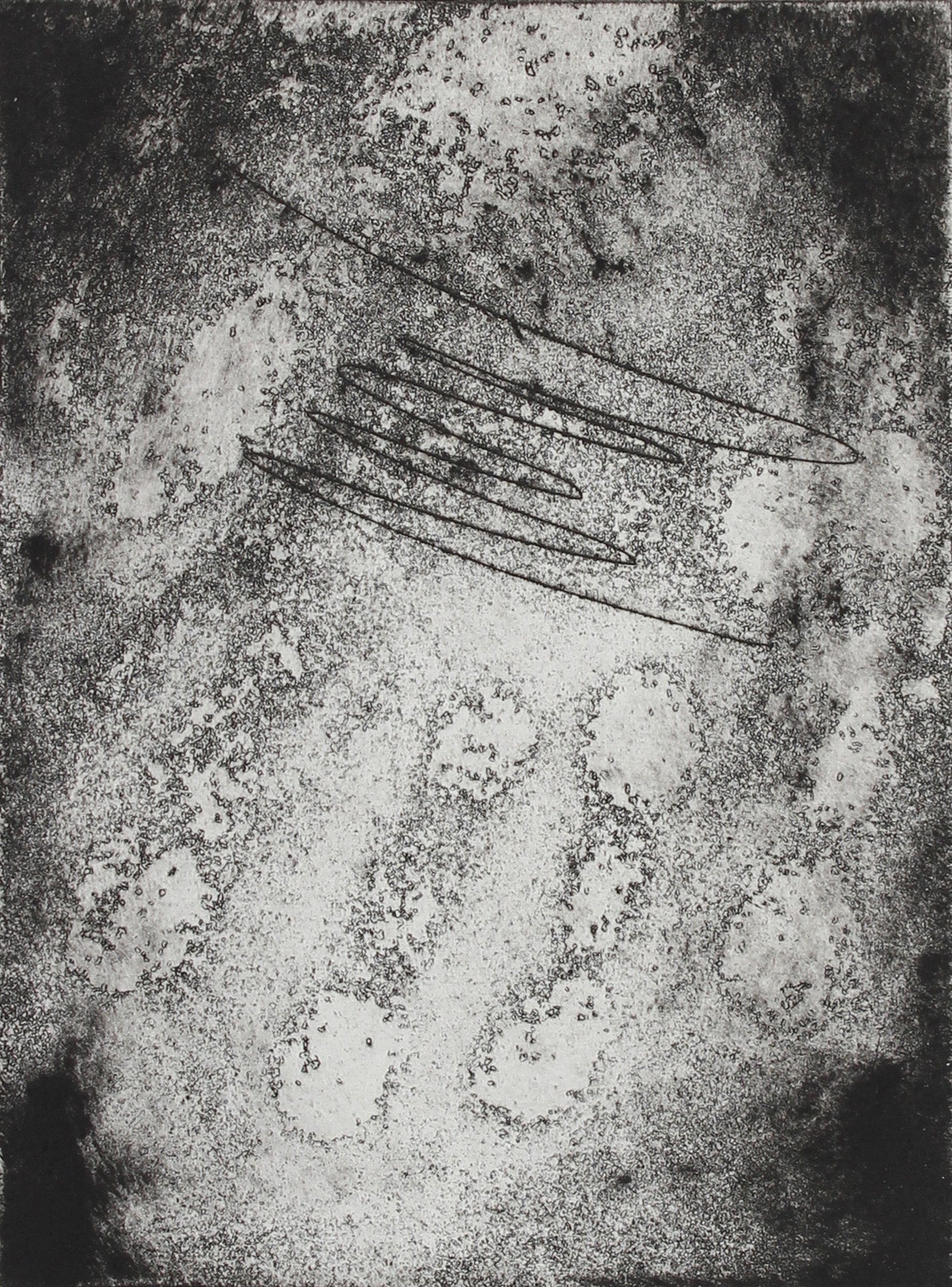 Abstracted Hand Print <br>Late 20th-Early 21st Century Etching <br><br>#A5420
