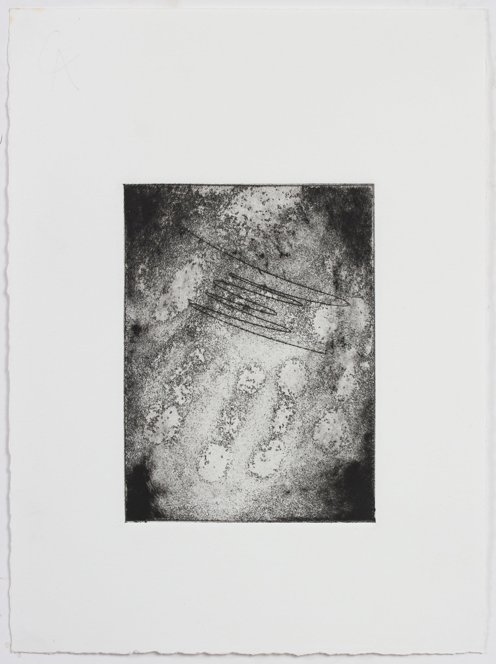 Abstracted Hand Print <br>Late 20th-Early 21st Century Etching <br><br>#A5420