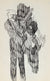 Shadowy Abstracted Couple<br>Ink, 1950-60s<br><br>#0352