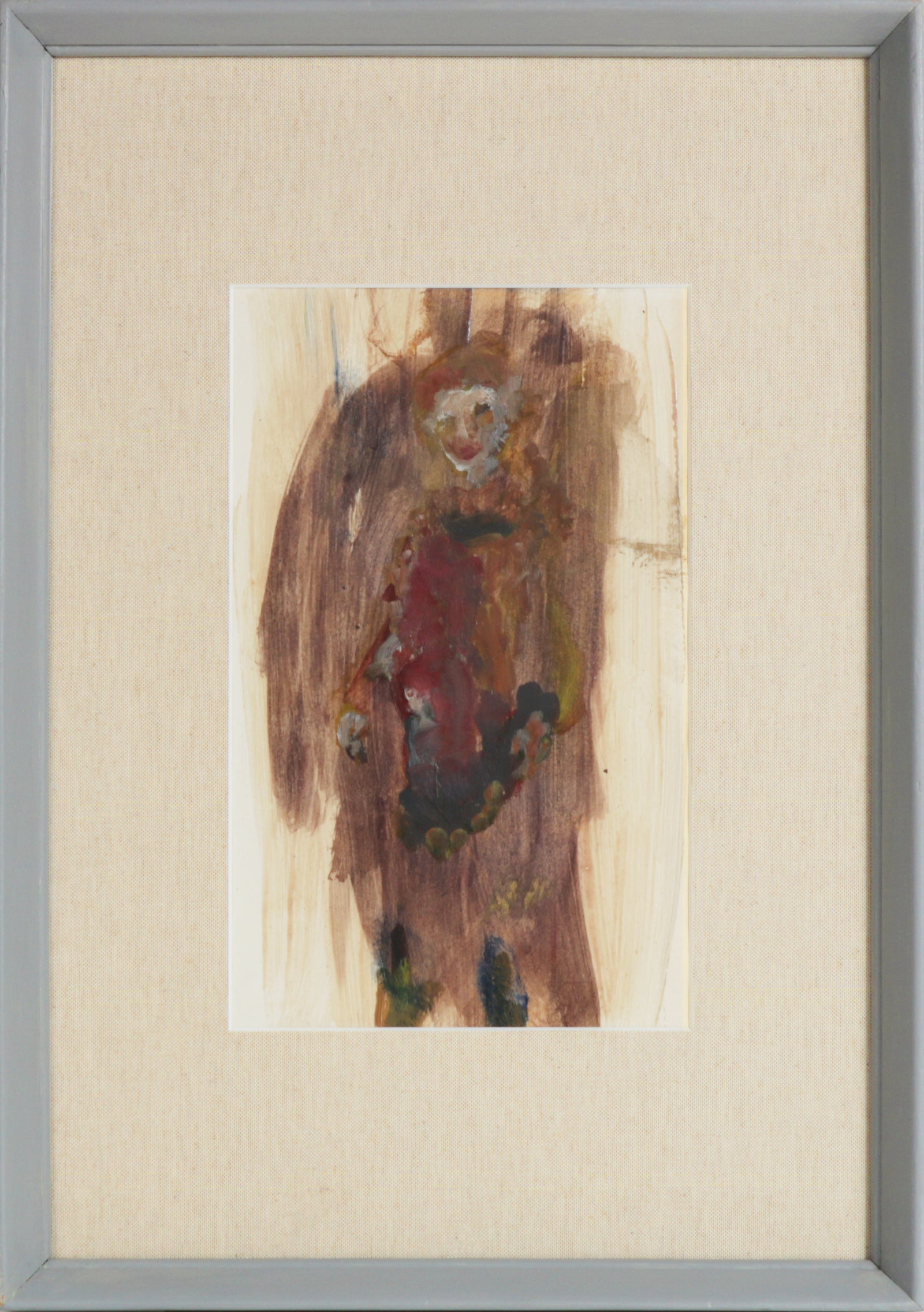 <i>Abstract Portrait of Madeline Gleason </i><br>1960s Bay Area Figurative Distemper<br><br>#12705