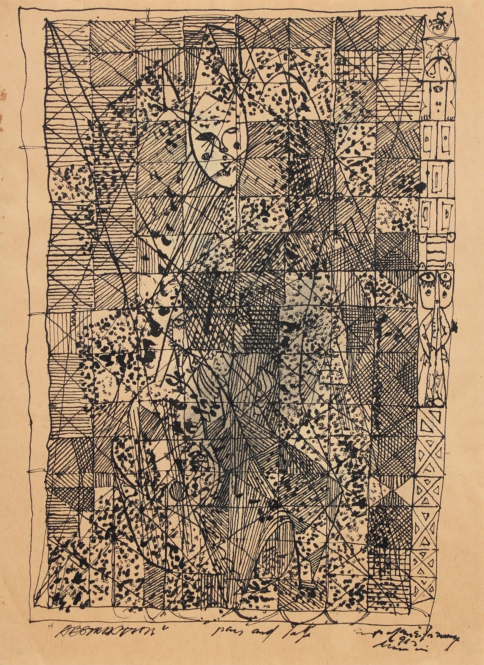 <i>Abstraction</i> <br>1970 Ink <br><br>#14608