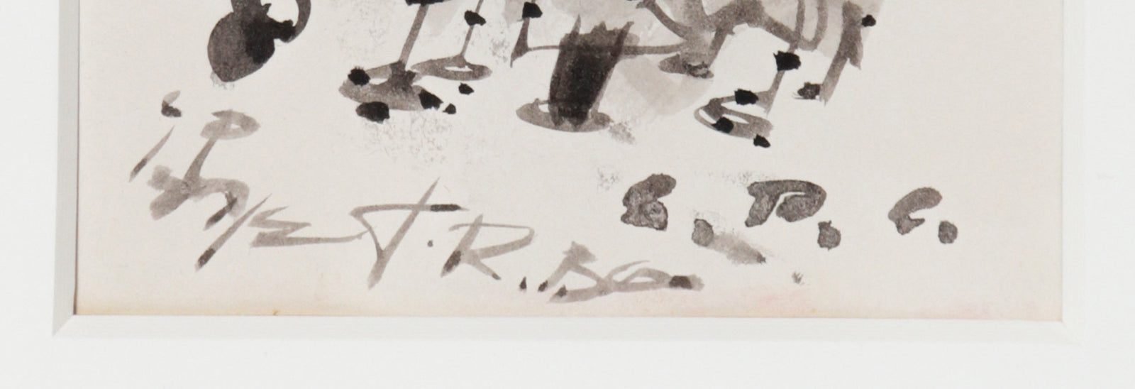 Deconstructed Monochromatic Abstraction <br>1966 Ink <br><br>#14795