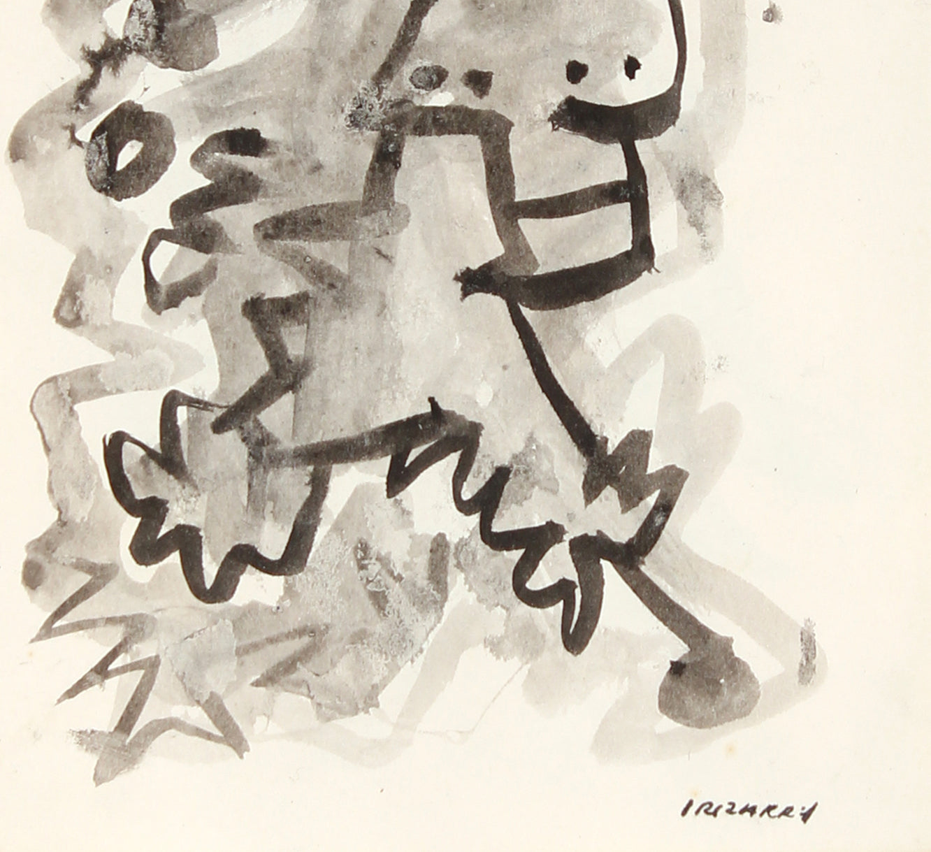 Deconstructed Abstract Figure<br>Mid 20th Century Ink on Paper<br><br>#14830