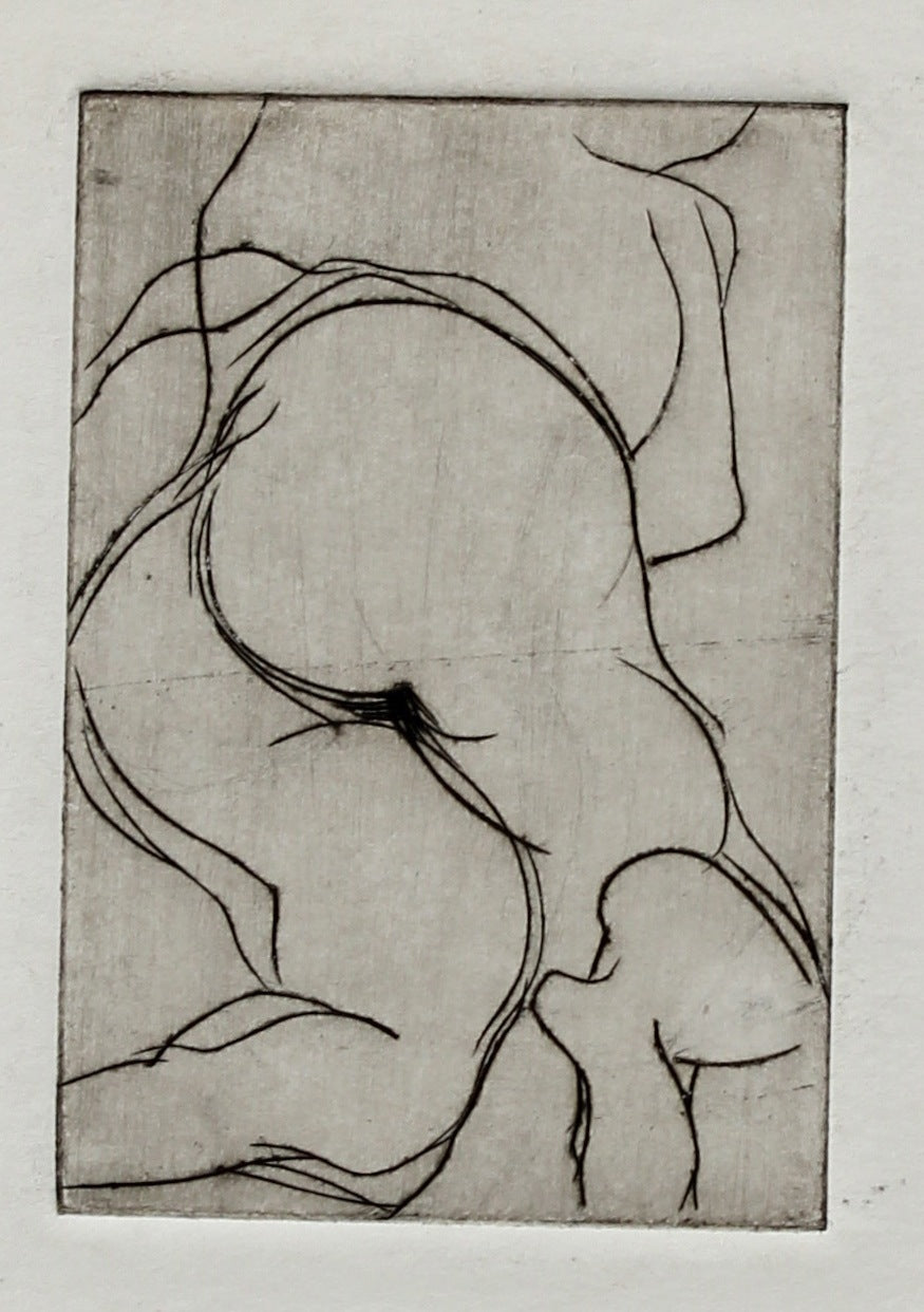 Abstract Figurative Etching <br>1960-70s <br><br>#2208A