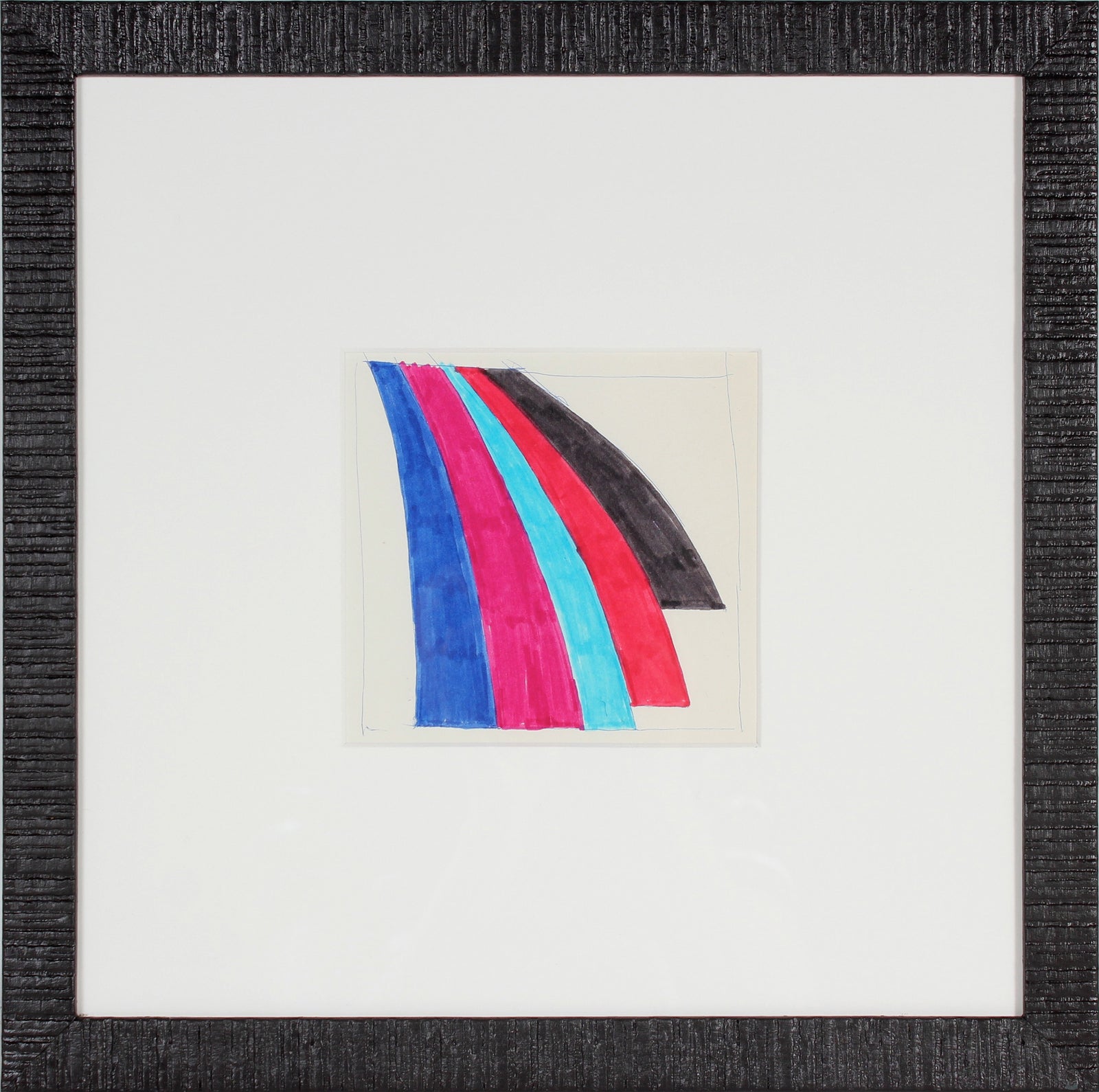 Hard Edge Abstract Study <br>Mid Century Pen & Ink <br><br>#24323