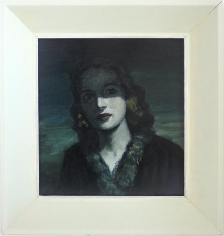Somber Portrait of a Woman<br>1930s Oil<br><br>#9615
