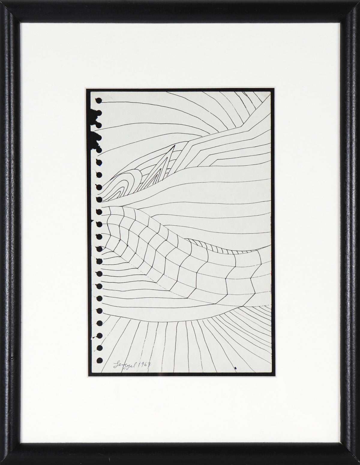 Modernist Line Drawing &lt;br&gt;1967 Ink on Paper &lt;br&gt;&lt;br&gt;#58258