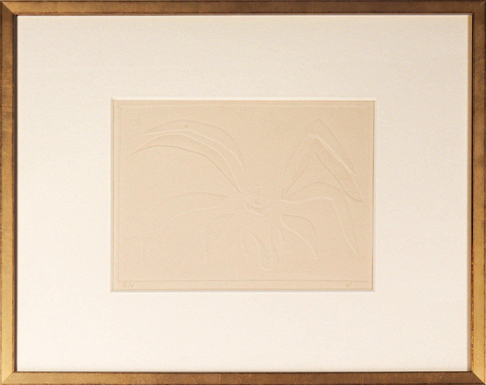 Blind Embossed Flower <br> Mid 20th Century Embossed Relief <br><br>#7127