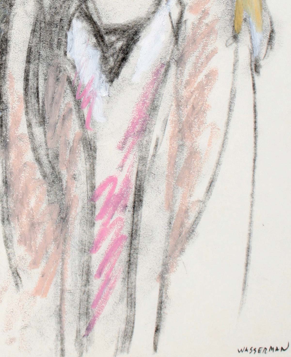 Modernist Abstracted Figures<br>Mid-Late 20th Century Pastel and Charcoal<br><br>#72107